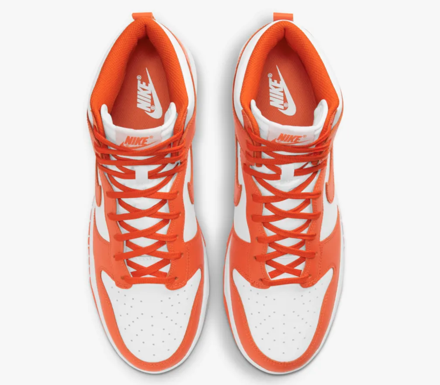 Nike's new Syracuse University basketball shoes 'Dunk High Orange