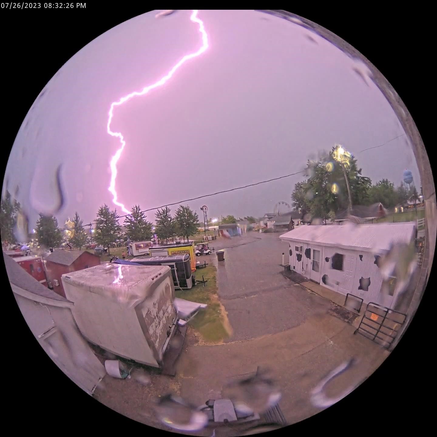 Camera captures lightning strike outside Lenawee County Fair