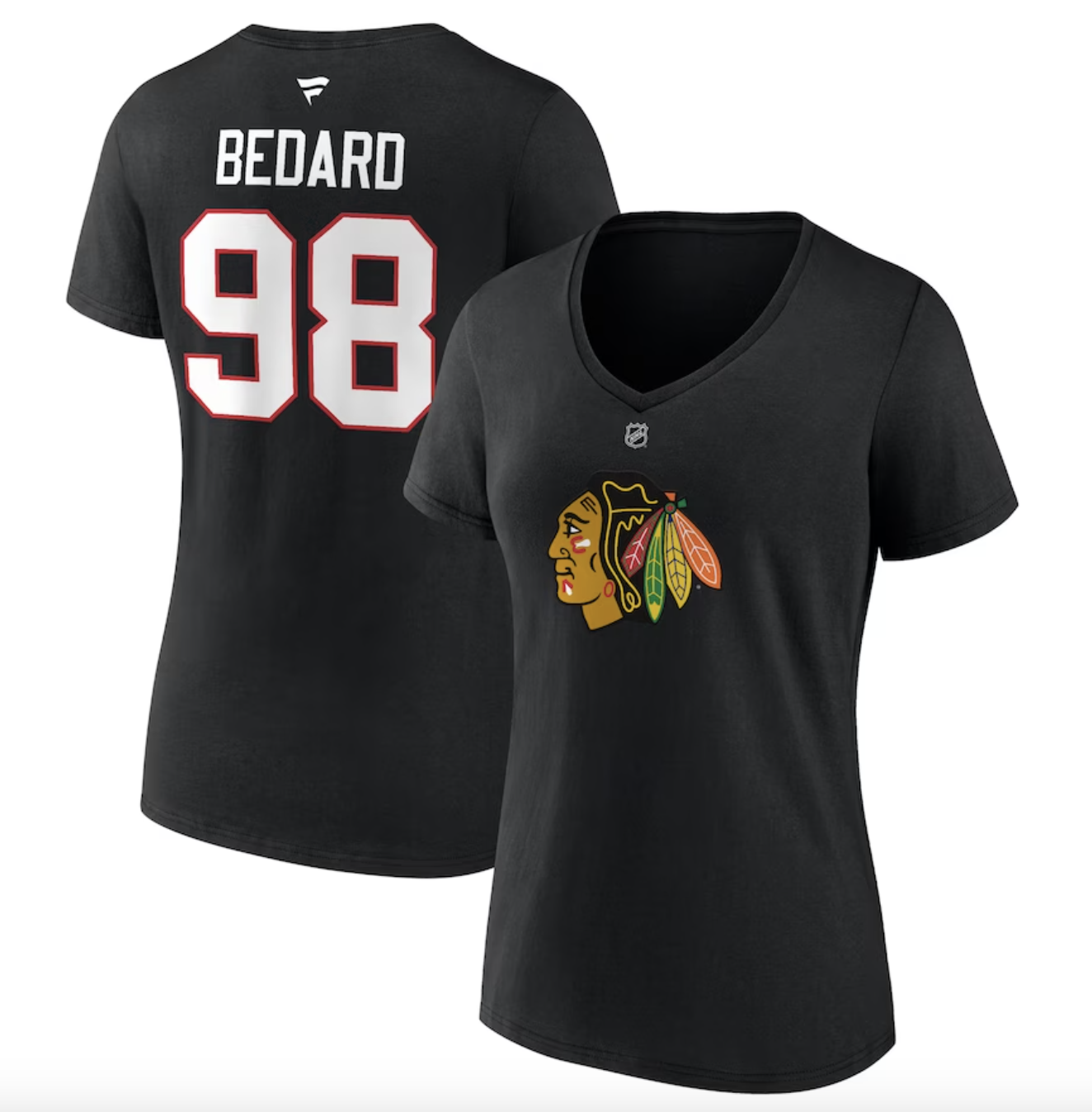 Connor Bedard Chicago Blackhawks Youth Black T-Shirt