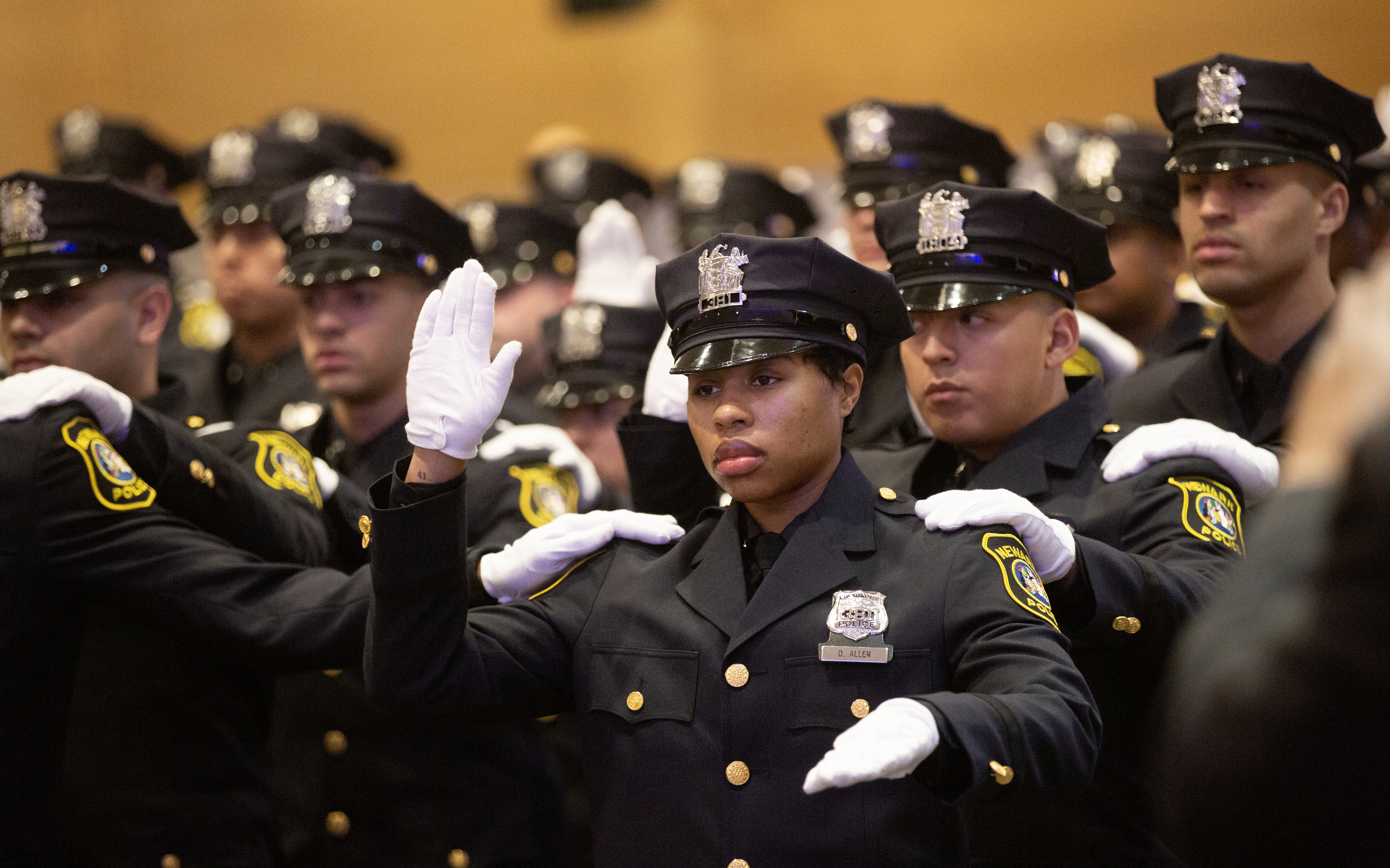 The graduation ceremony for the new class of Newark Police officers ...