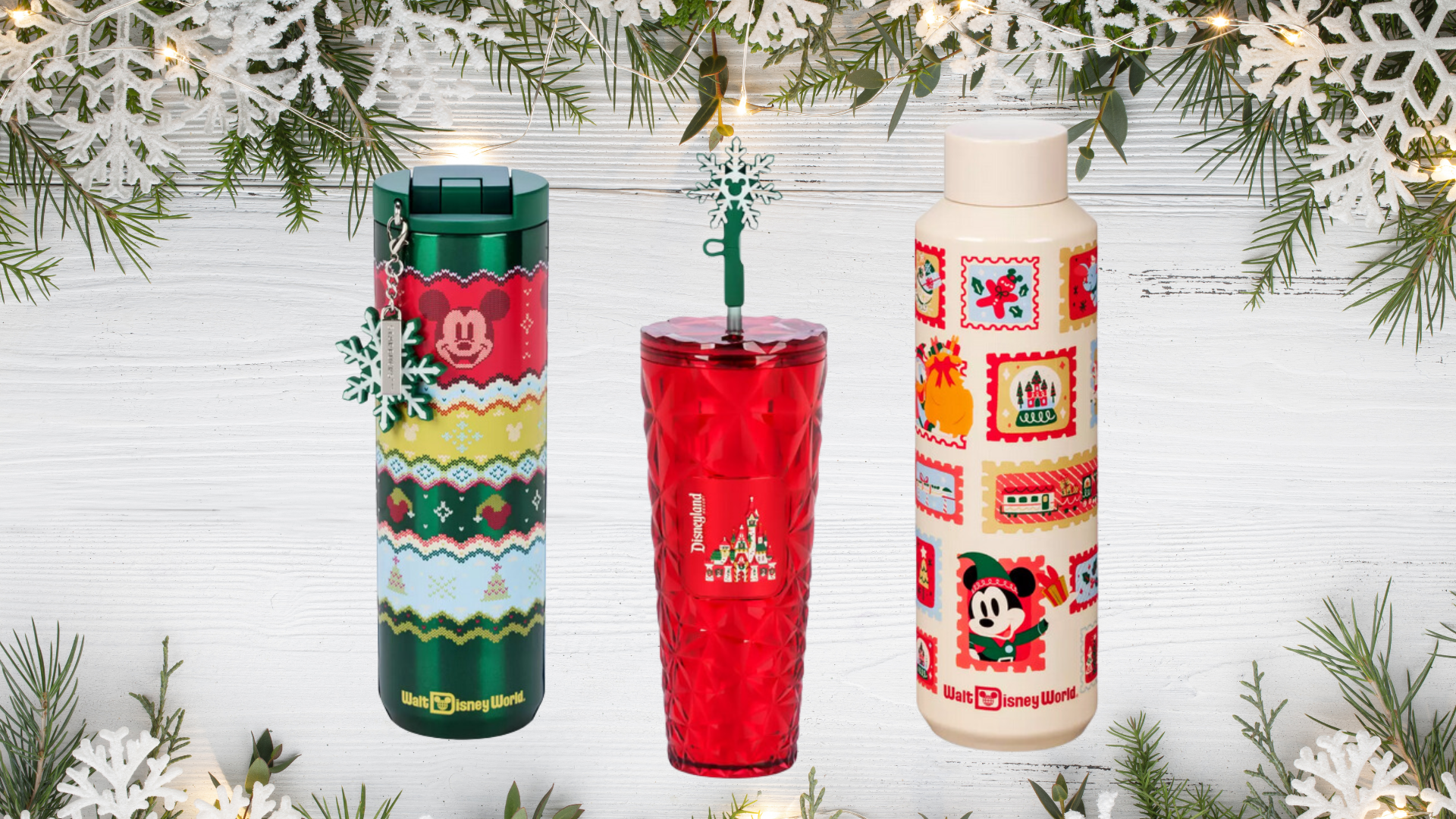 Disneyland Starbucks Studded Green And Red selling Christmas Tumbler