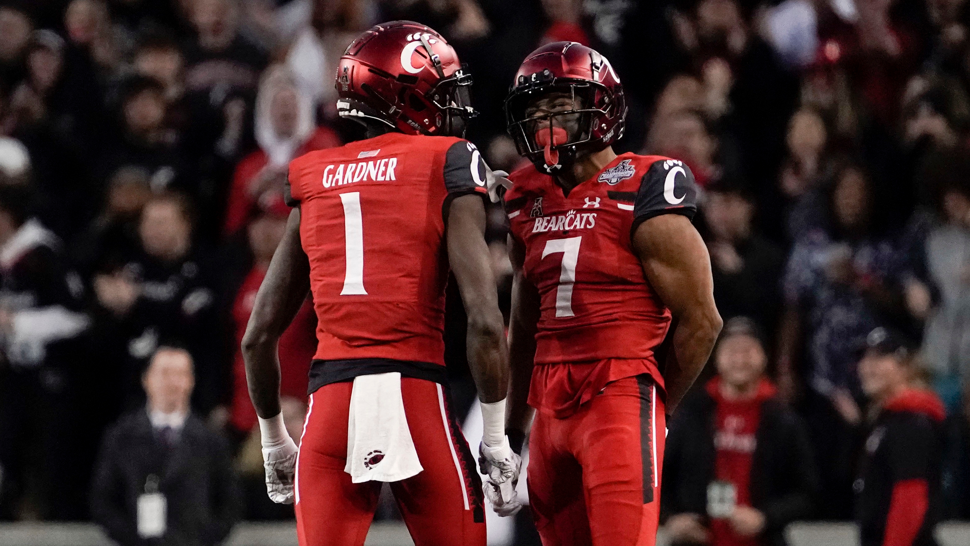 Cincinnati cornerback Ahmad Sauce Gardner arrives on the red