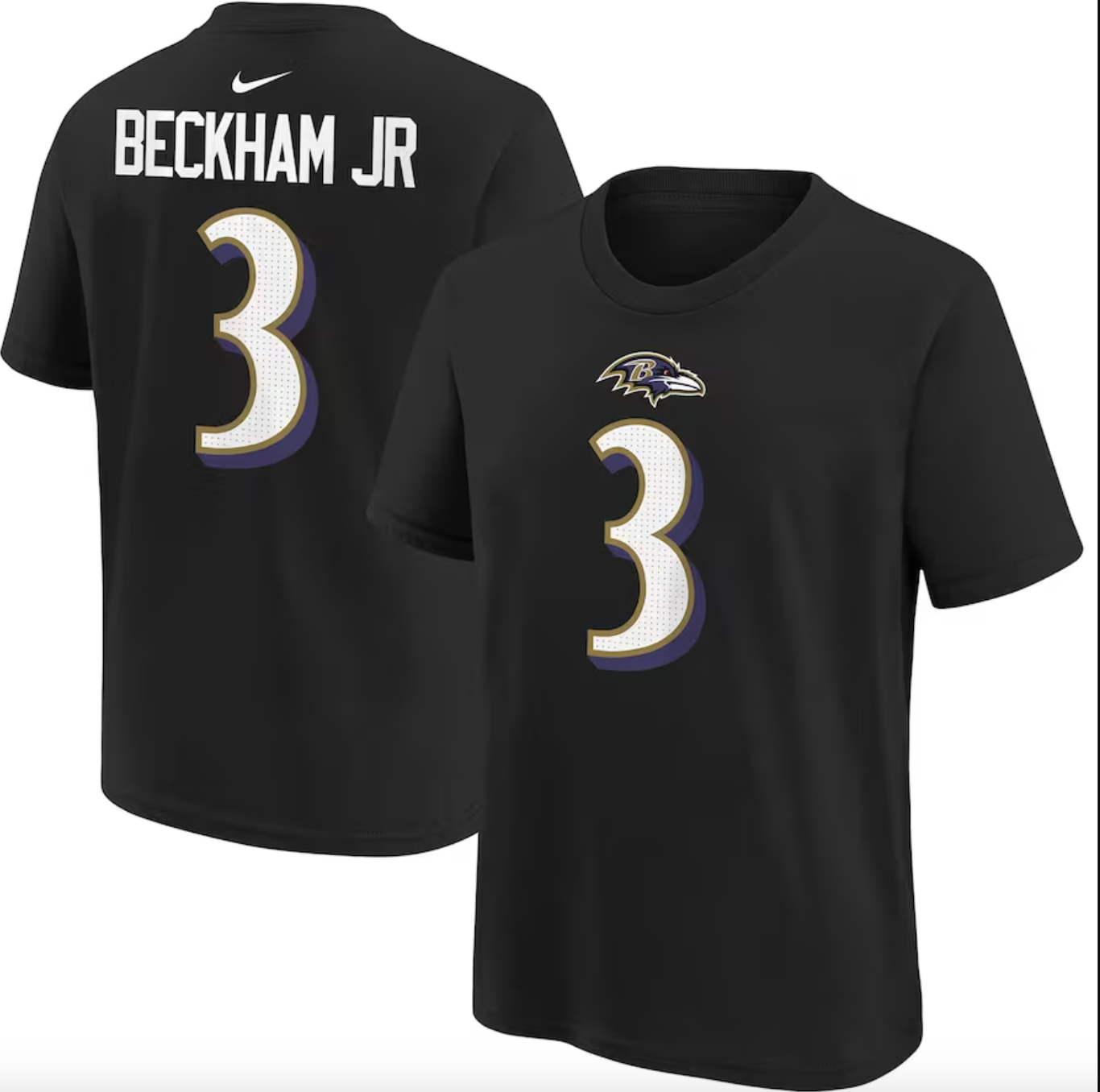 Odell Beckham Jr Signed Baltimore Ravens White Nike Game Replica Jersey BAS