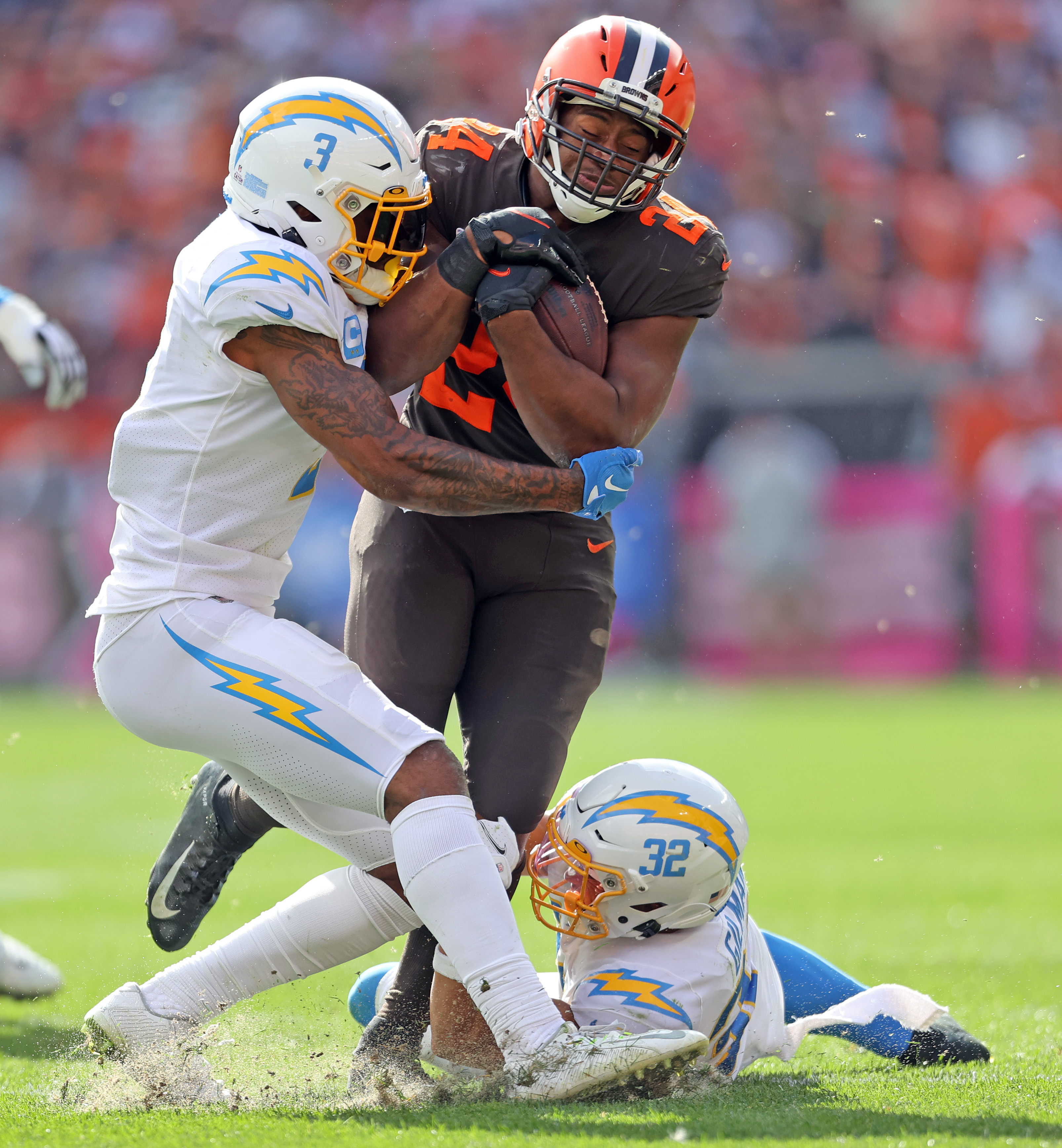 Cleveland Browns Game-Used Football vs. Los Angeles Chargers on October 9  2022