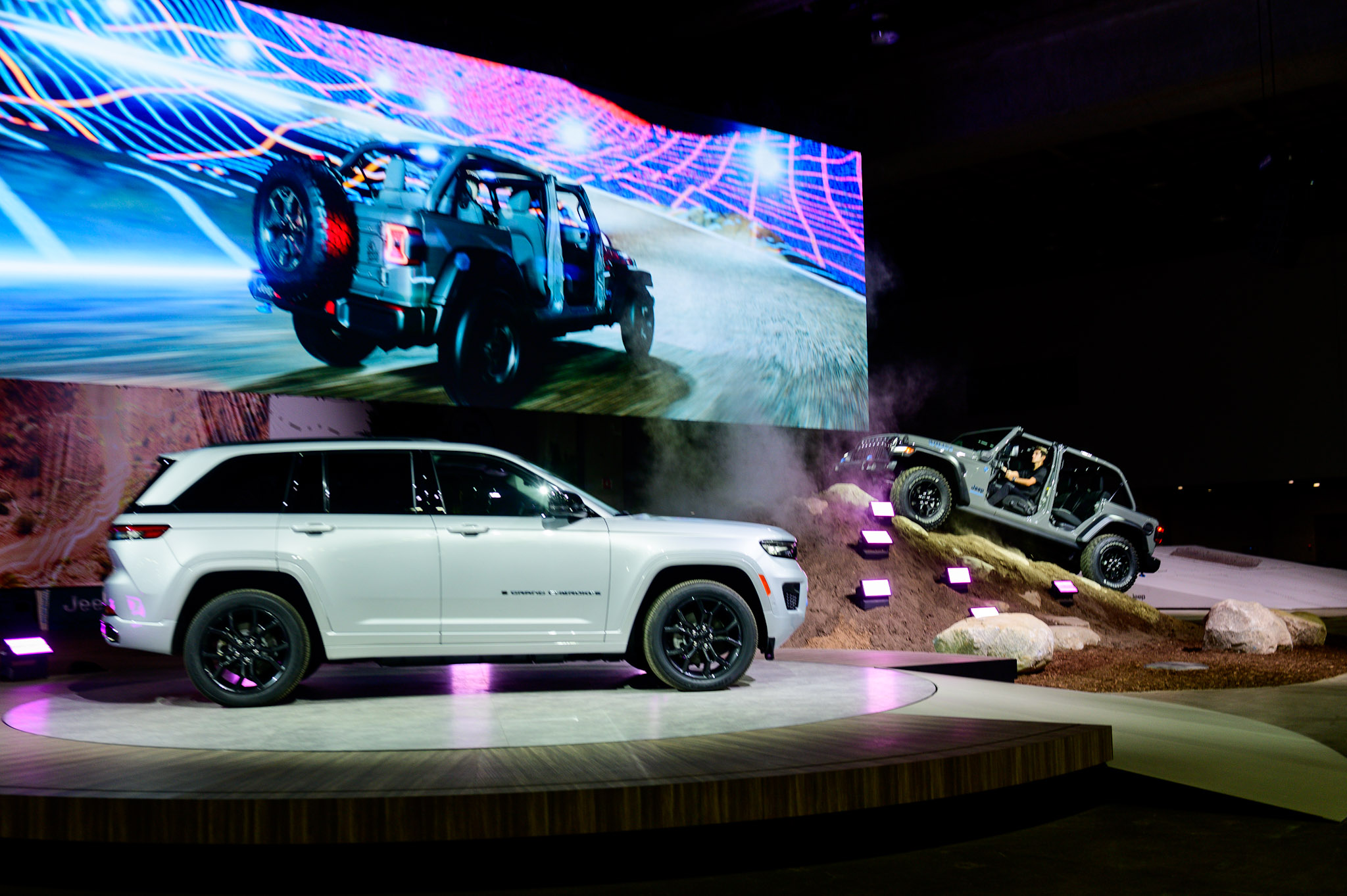 Jeep unveils the 2023 Grand Cherokee 4xe and Wrangler Willys 4xe PHEVs as the 2022 North American International Auto Show begins with media preview day at Huntington Place in Detroit on Wednesday, Sept. 14 2022.