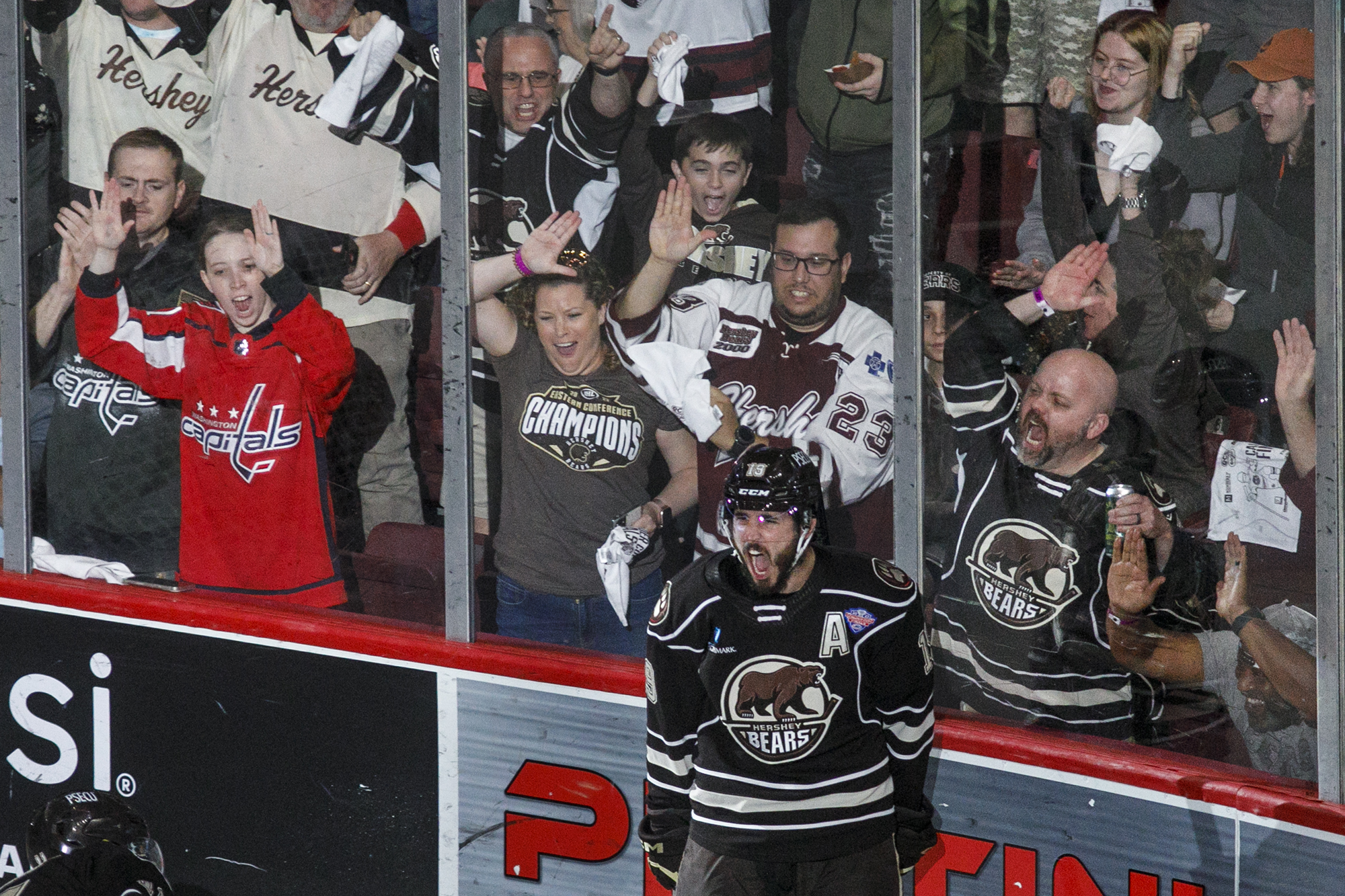 On June 7th, these signed, game worn Hershey Bears jerseys became