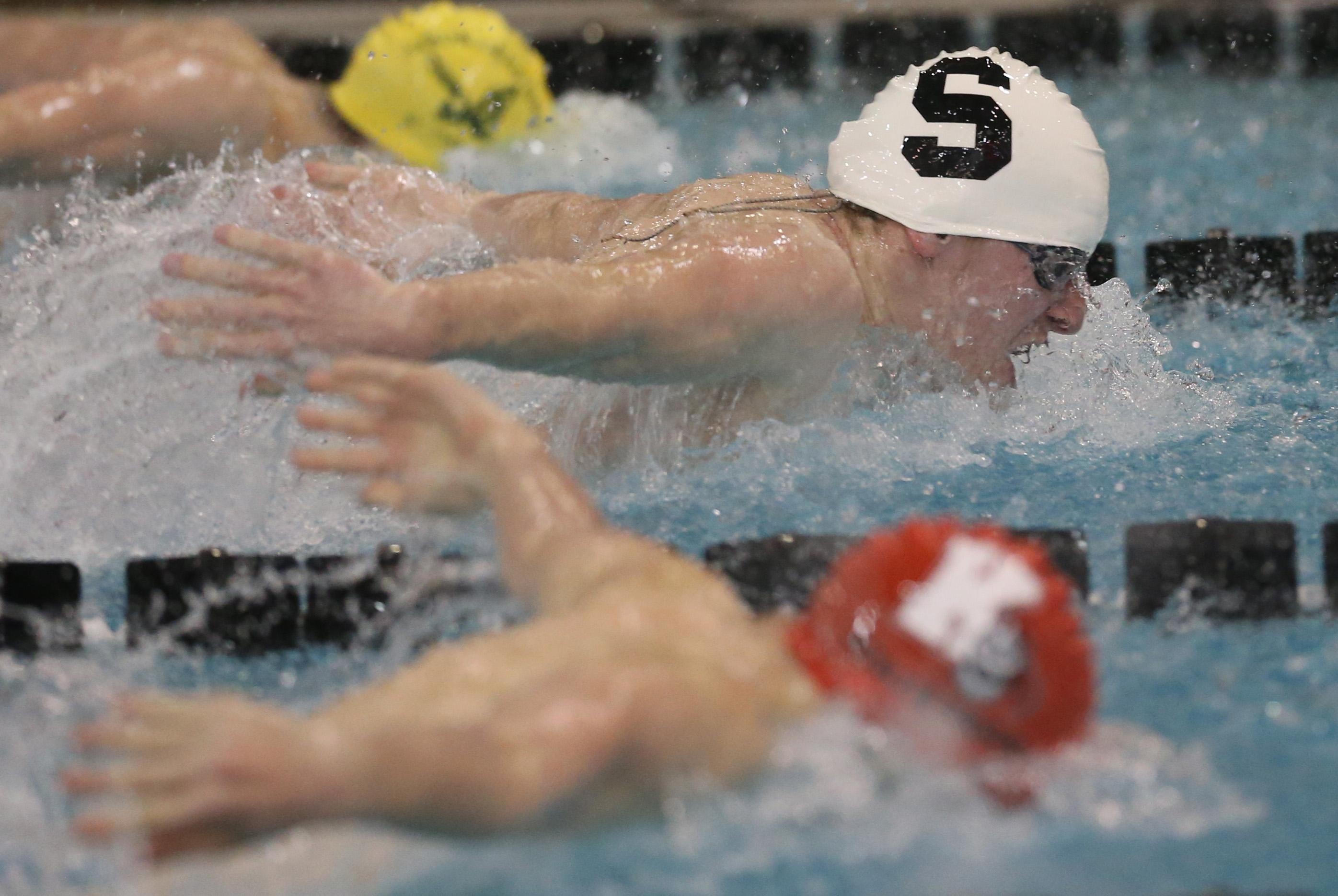 State high school D1 swimming finals, February 26, 2022