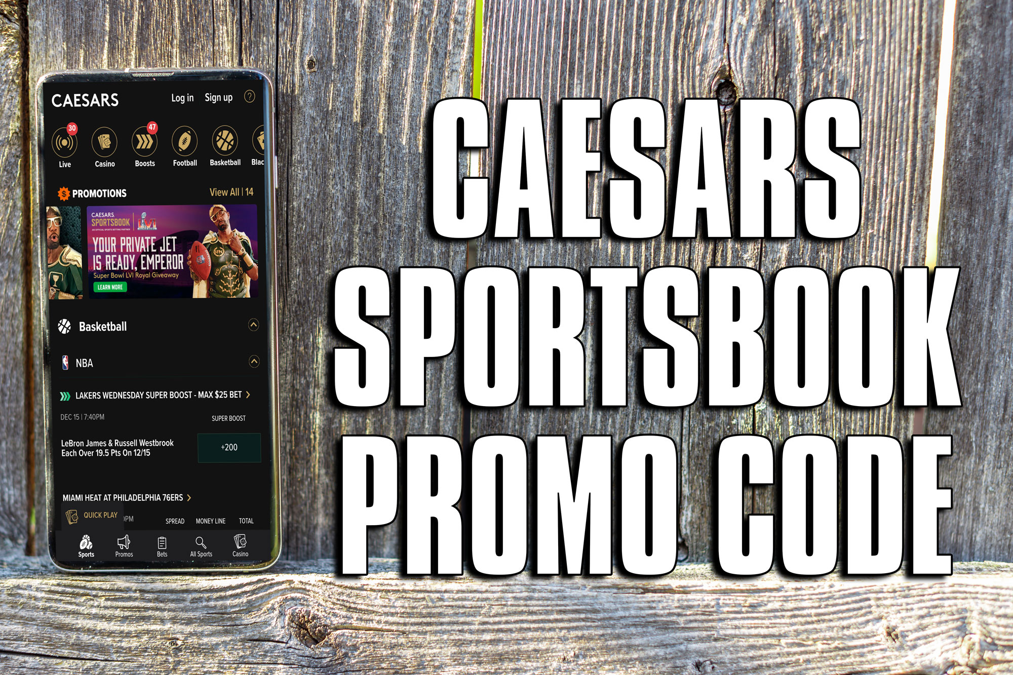 Caesars Sportsbook promo code CLE15 massive $1,500 risk-free bet for Sundays MLB, NFL games