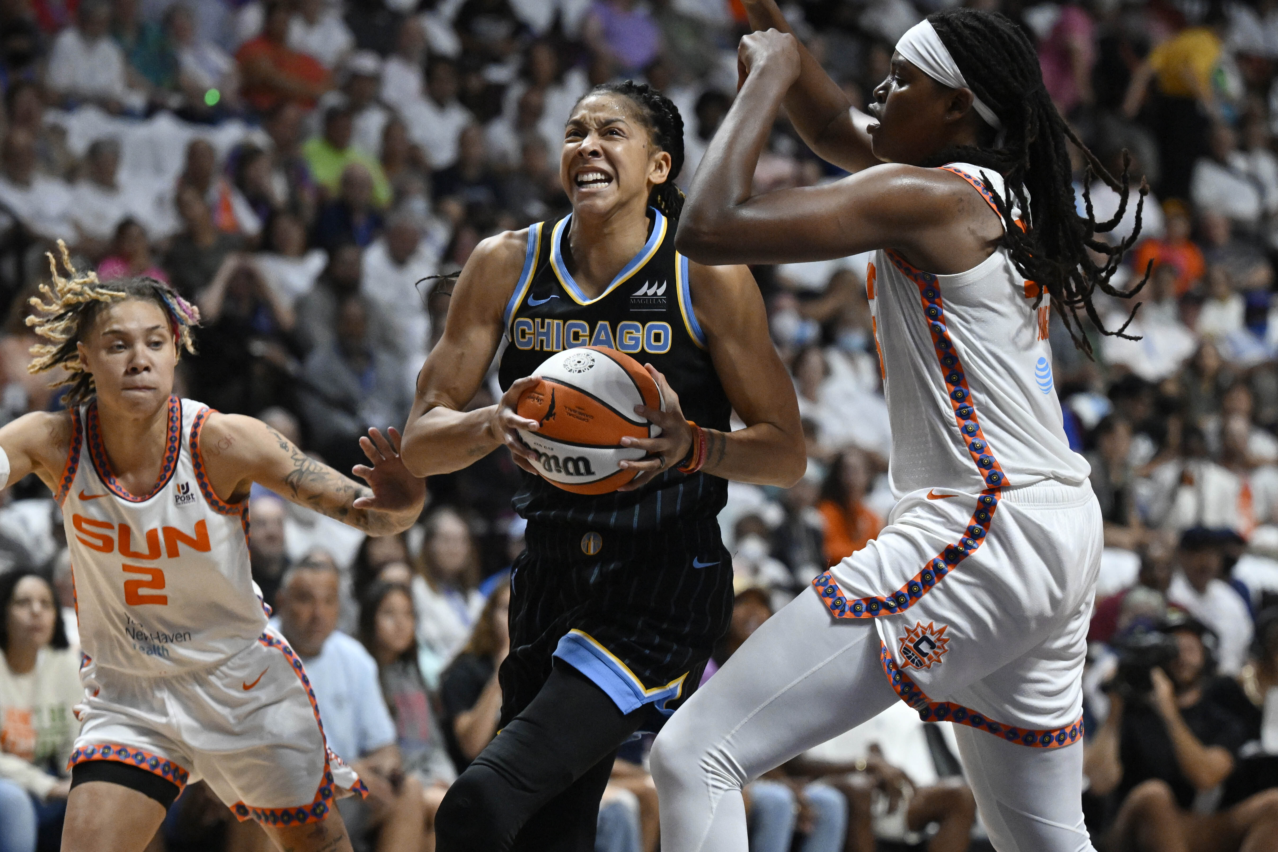 WNBA Champions Chicago Sky's Candace Parker and Kahleah Copper