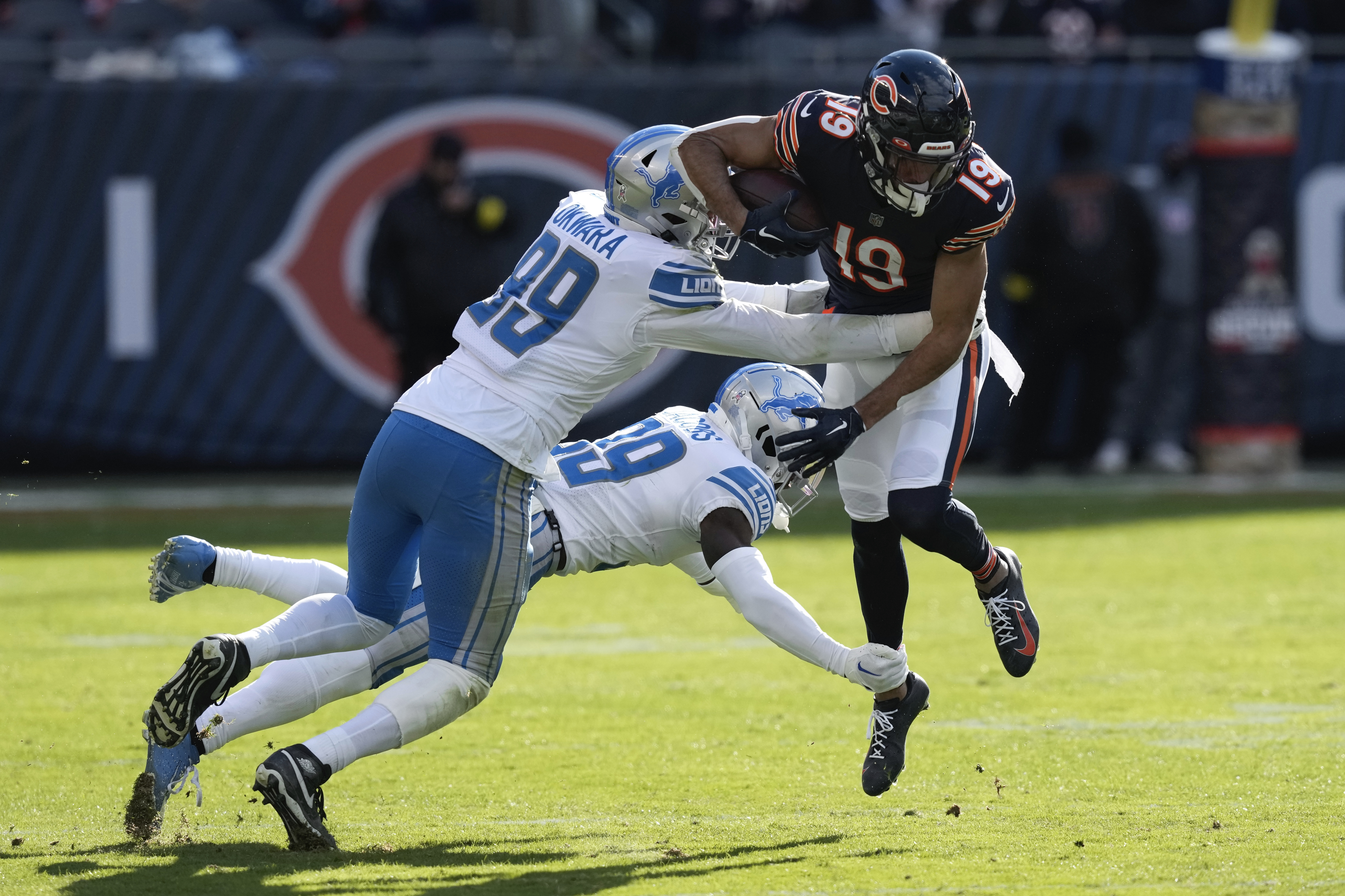 Detroit Lions cornerback Jerry Jacobs (39) pursues a play against