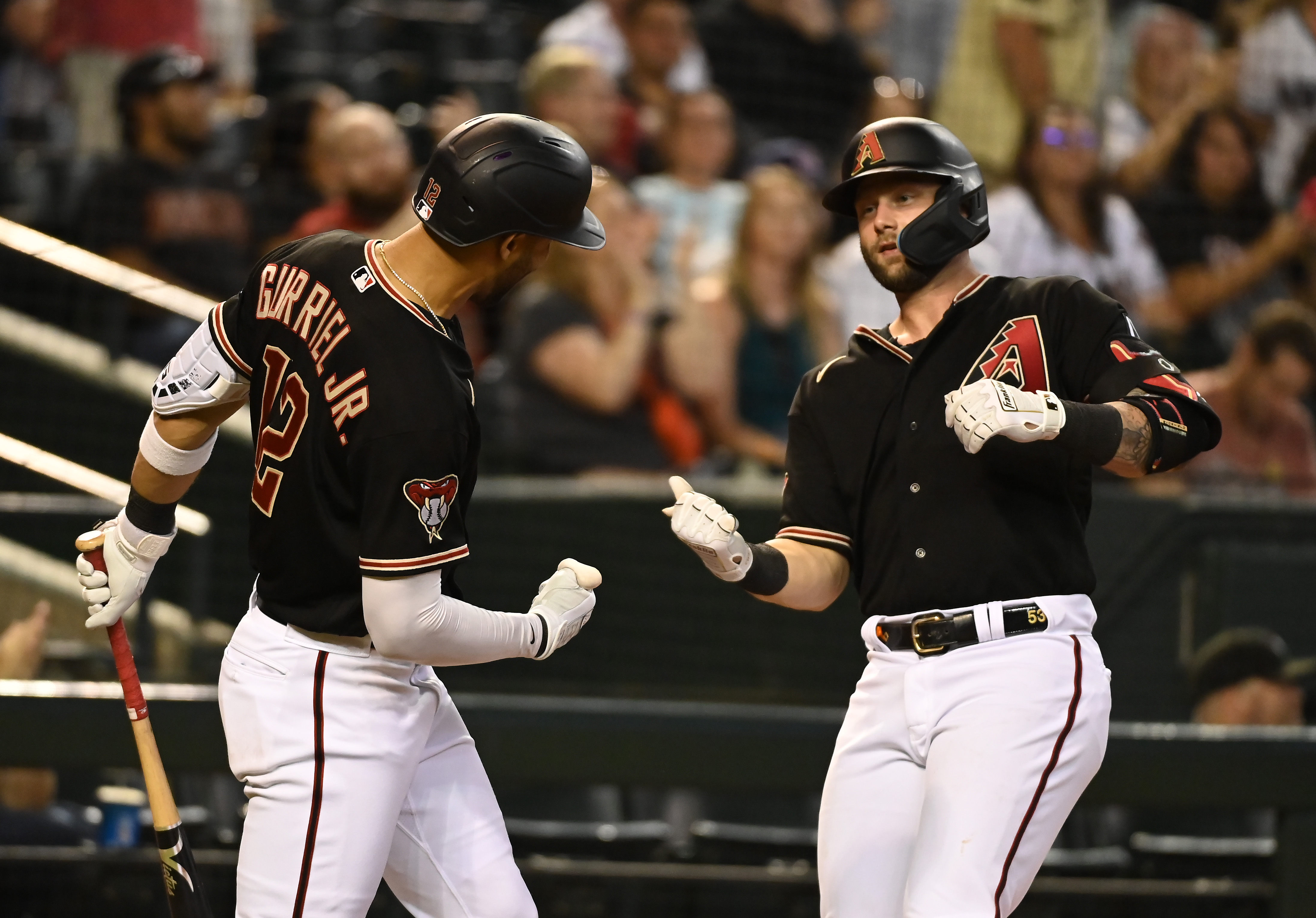 Lourdes Gurriel Jr. #12 of the Arizona Diamondbacks bats during