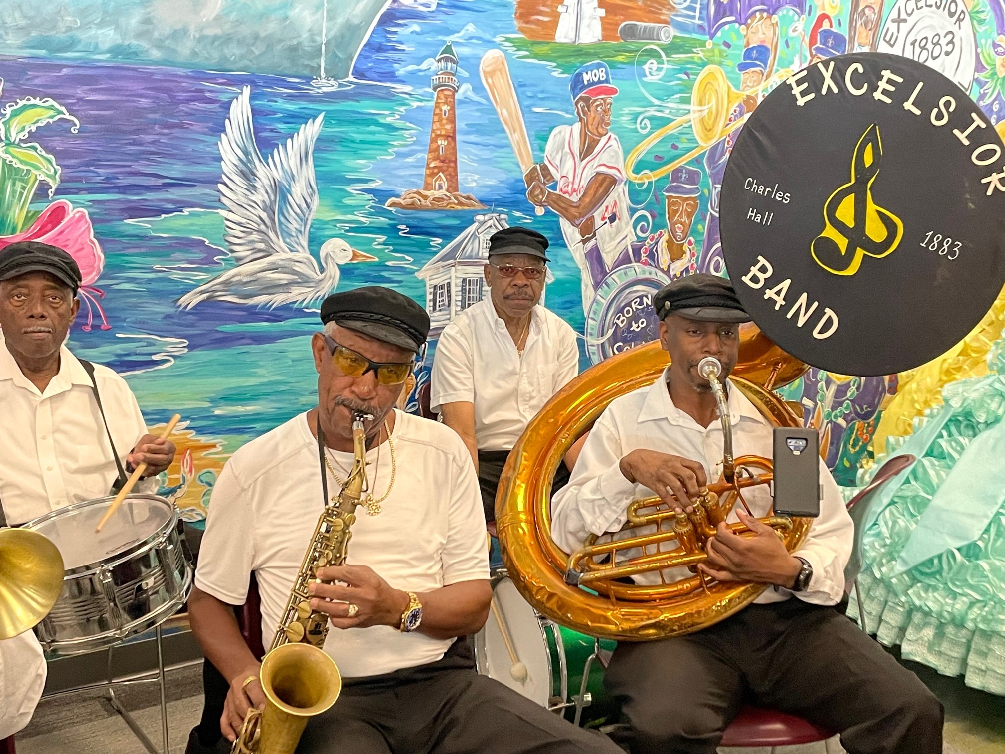 Charles E. Hall, longtime tuba player for Mobile's Excelsior Band