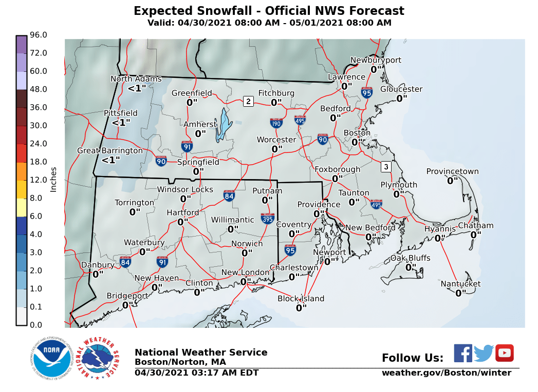 Parts of Massachusetts to see light snow, strong winds and rain ...