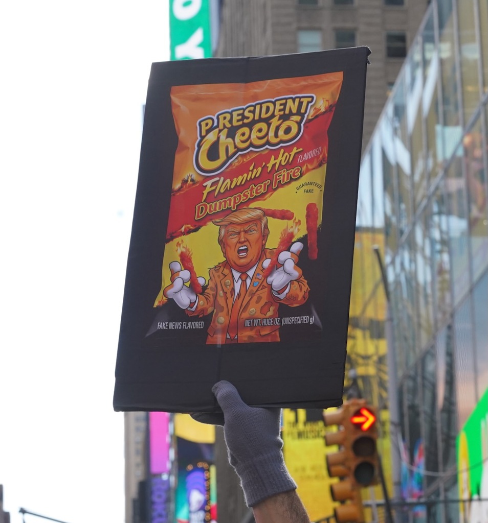 Photos: Tens of thousands march through Times Square in ‘No Kings ...