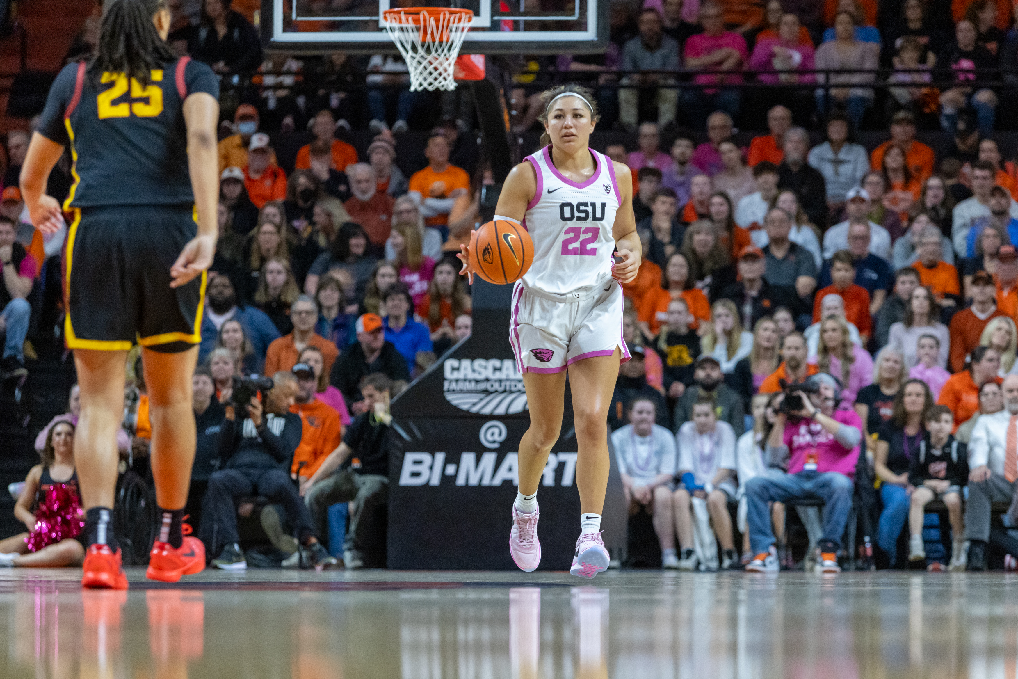 No. 11 Oregon State Beavers vs. No. 10 USC Trojans women's basketball ...