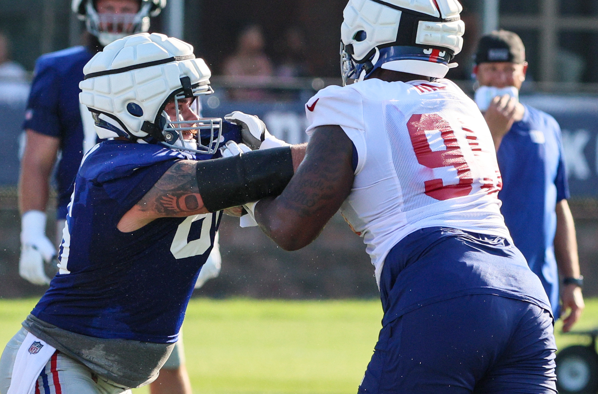 Giants lineman who has battled injuries now trying a new position 