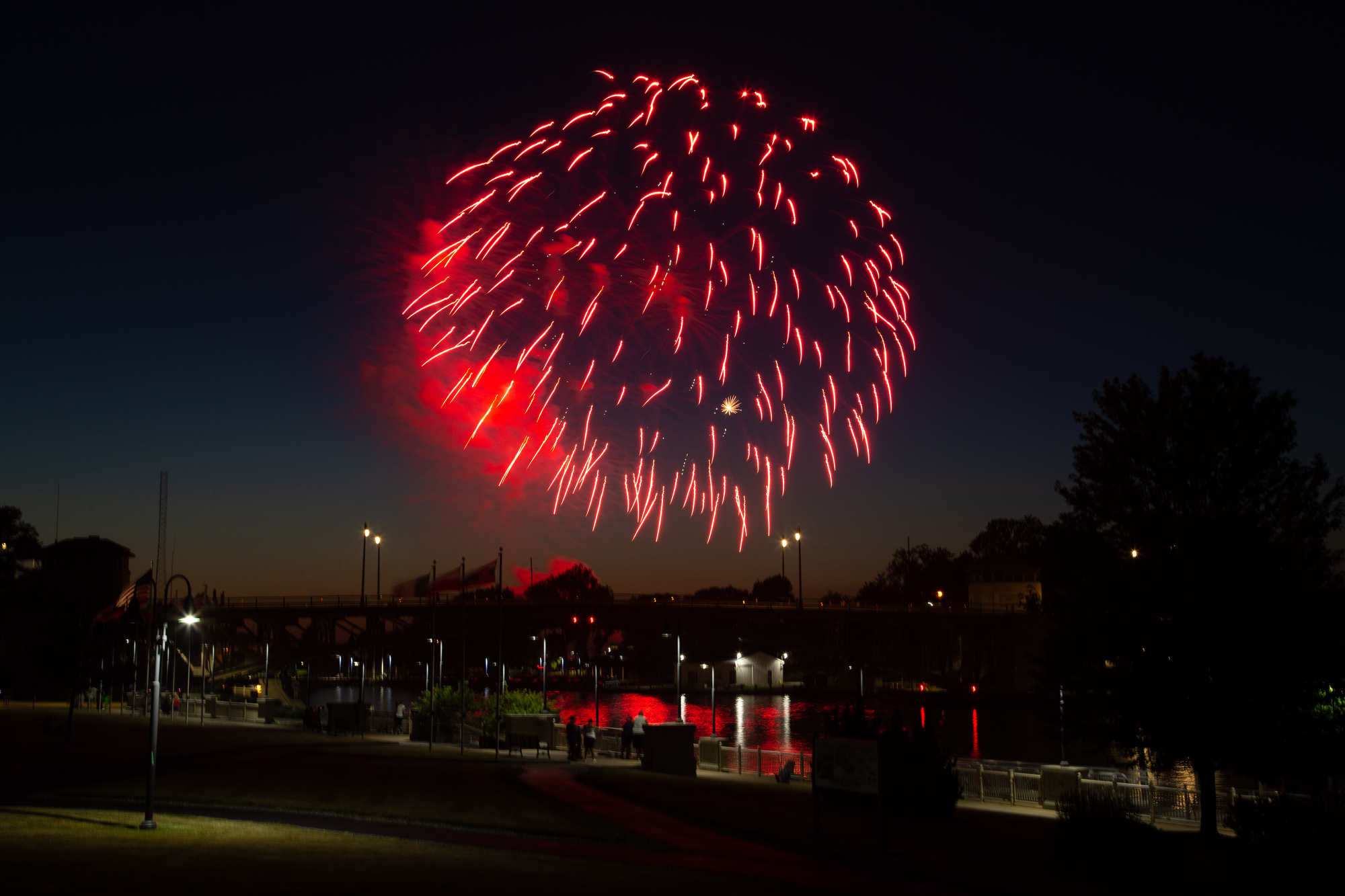 Lorain Port Authority Fireworks show on the Black River