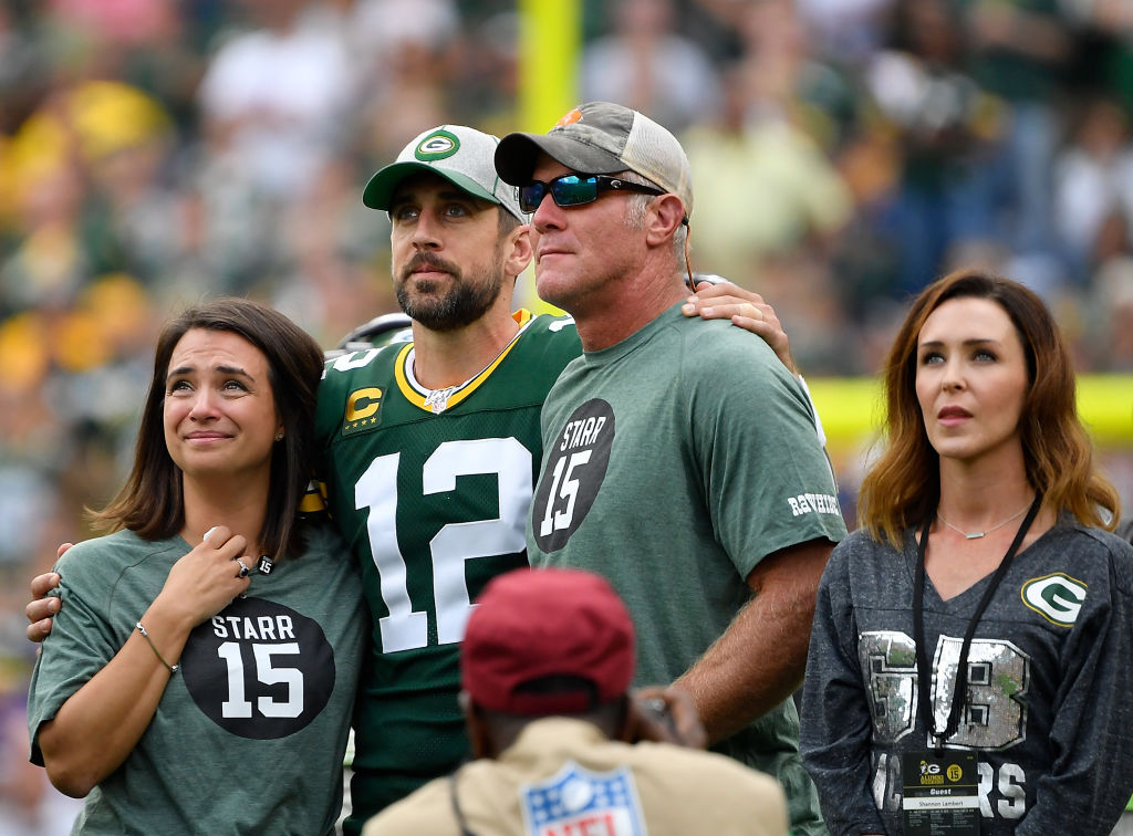 Packers: Jets' Aaron Rodgers says similar path to Brett Favre is 'ironic'