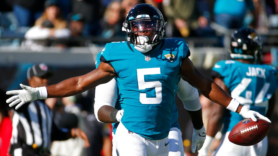 Jacksonville Jaguars safety Rudy Ford looks to the sideline during the  first half of the NFL football exhibition Hall of Fame Game against the Las  Vegas Raidershio. The Raiders won 27-11. (AP