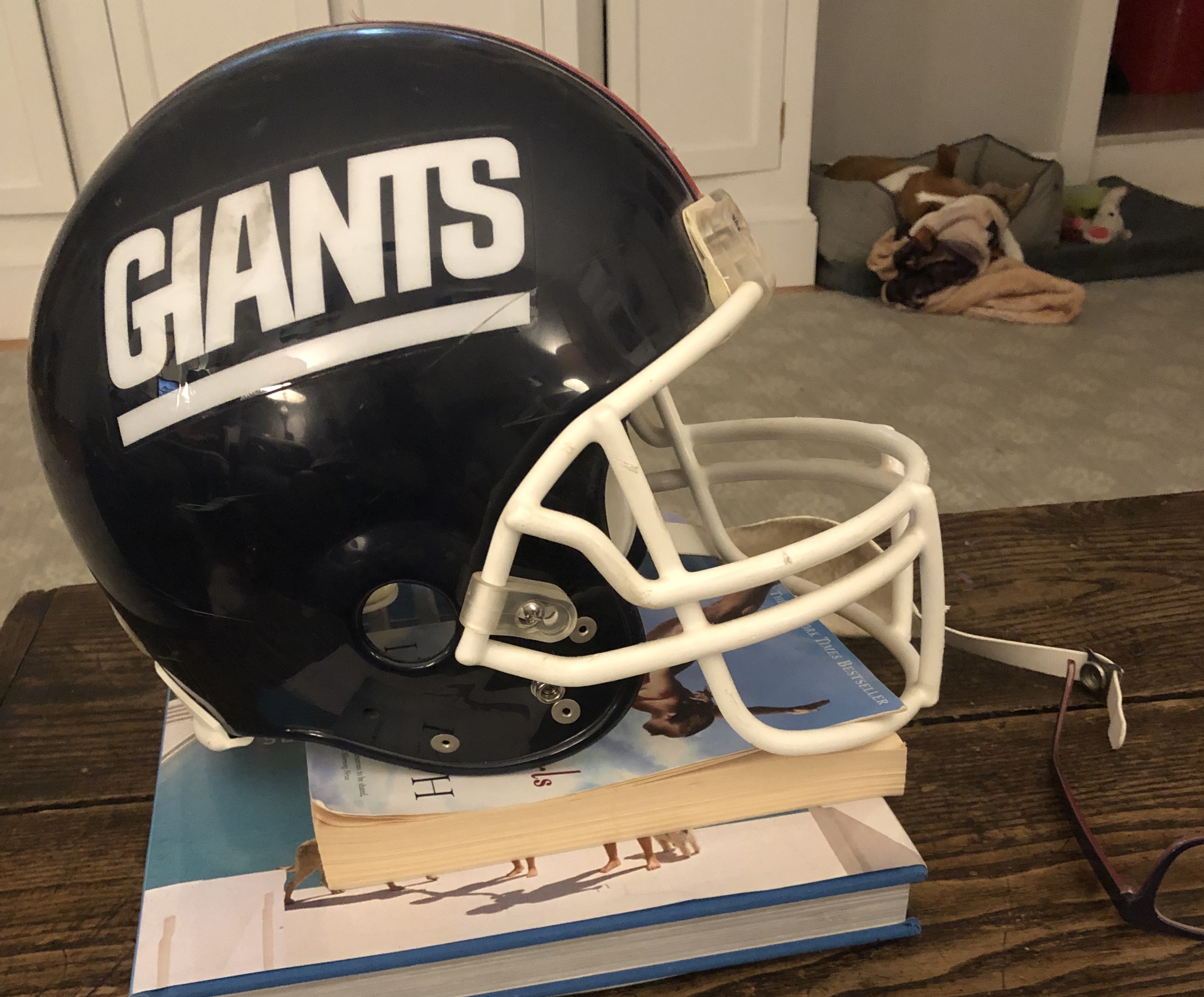 New York Giants Helmet History, Giants Custom Refurbished Helmet