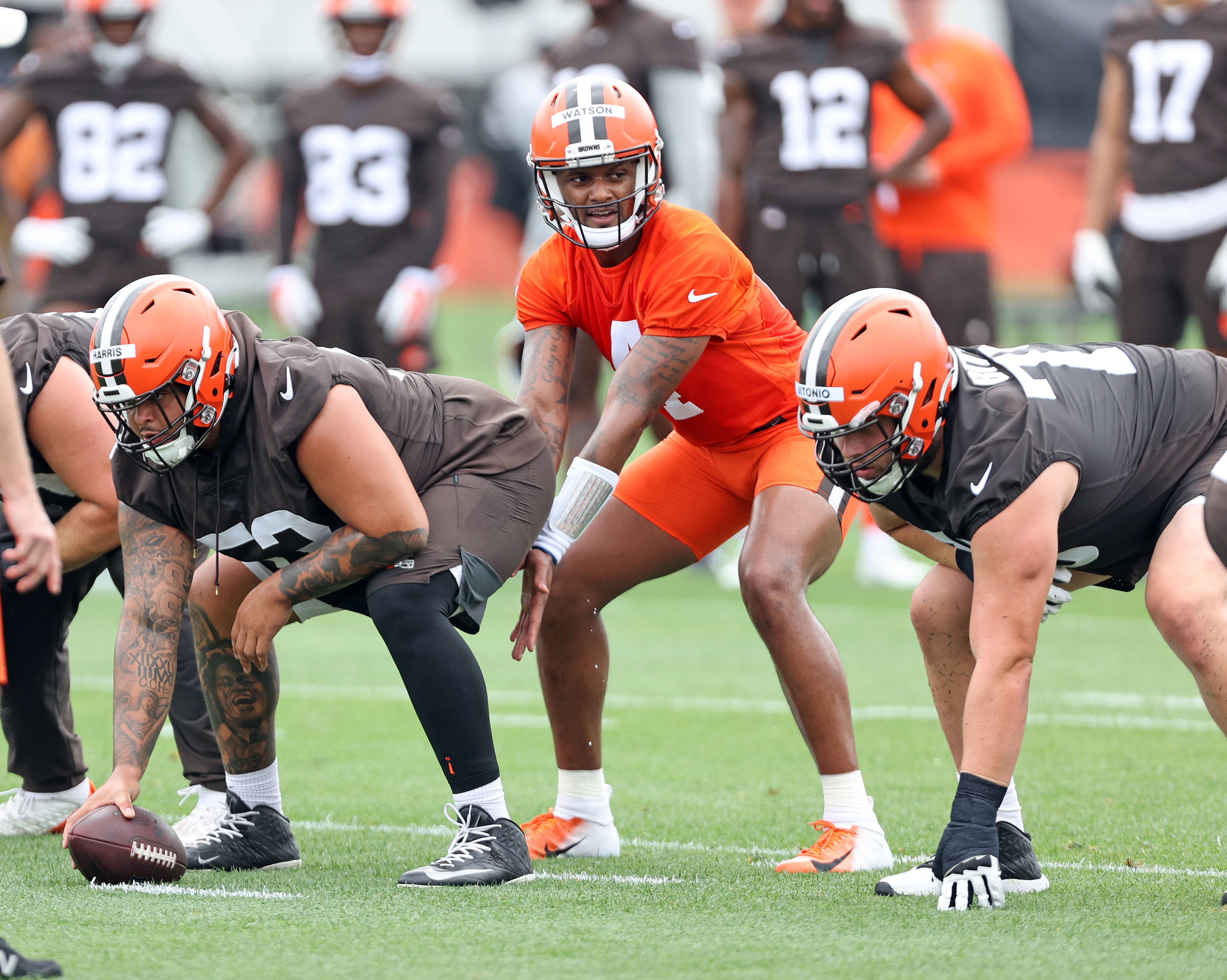 Browns' Watson reports to camp amid uncertainty as team signs Josh