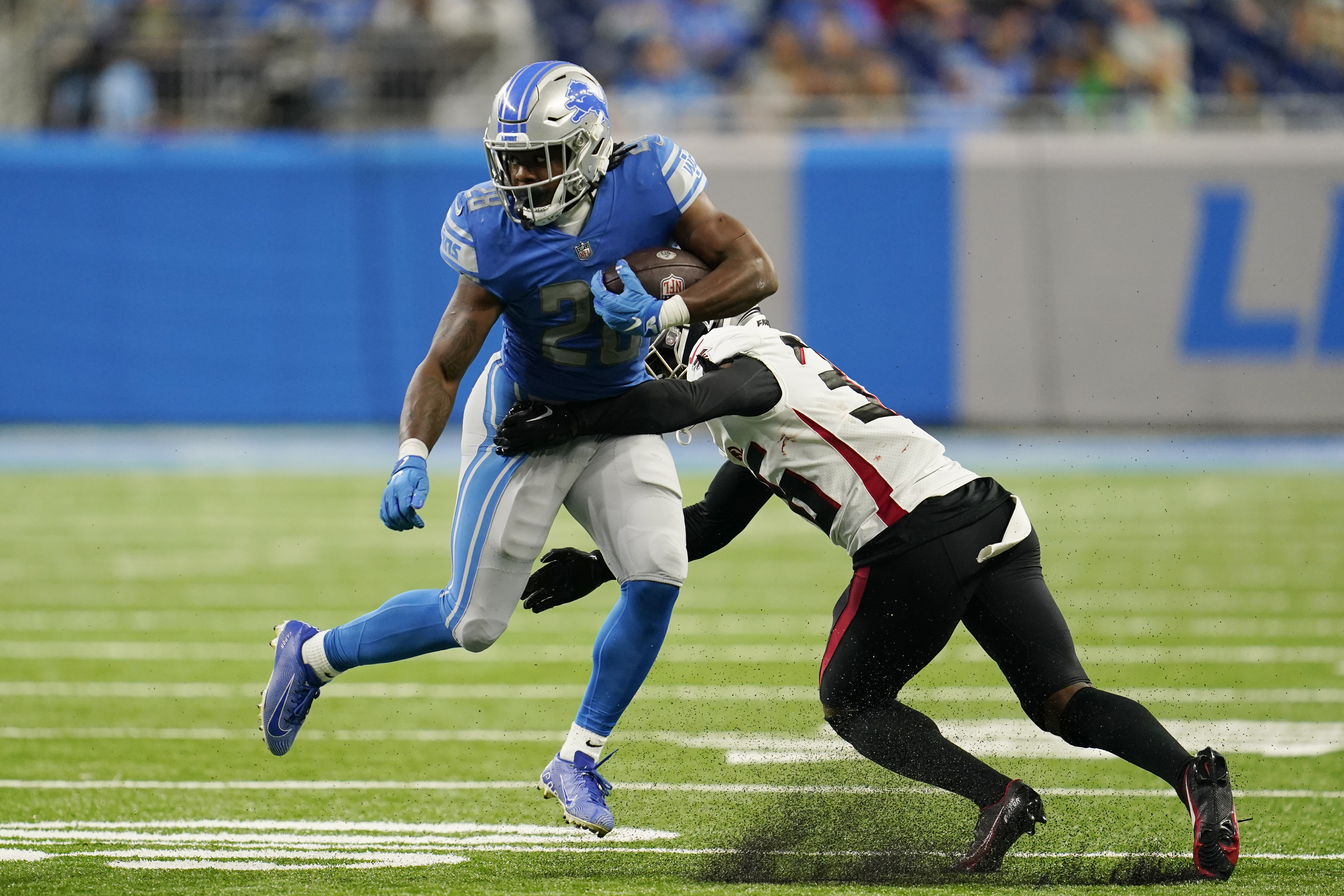 Atlanta Falcons defensive tackle Timmy Horne (93) runs during an