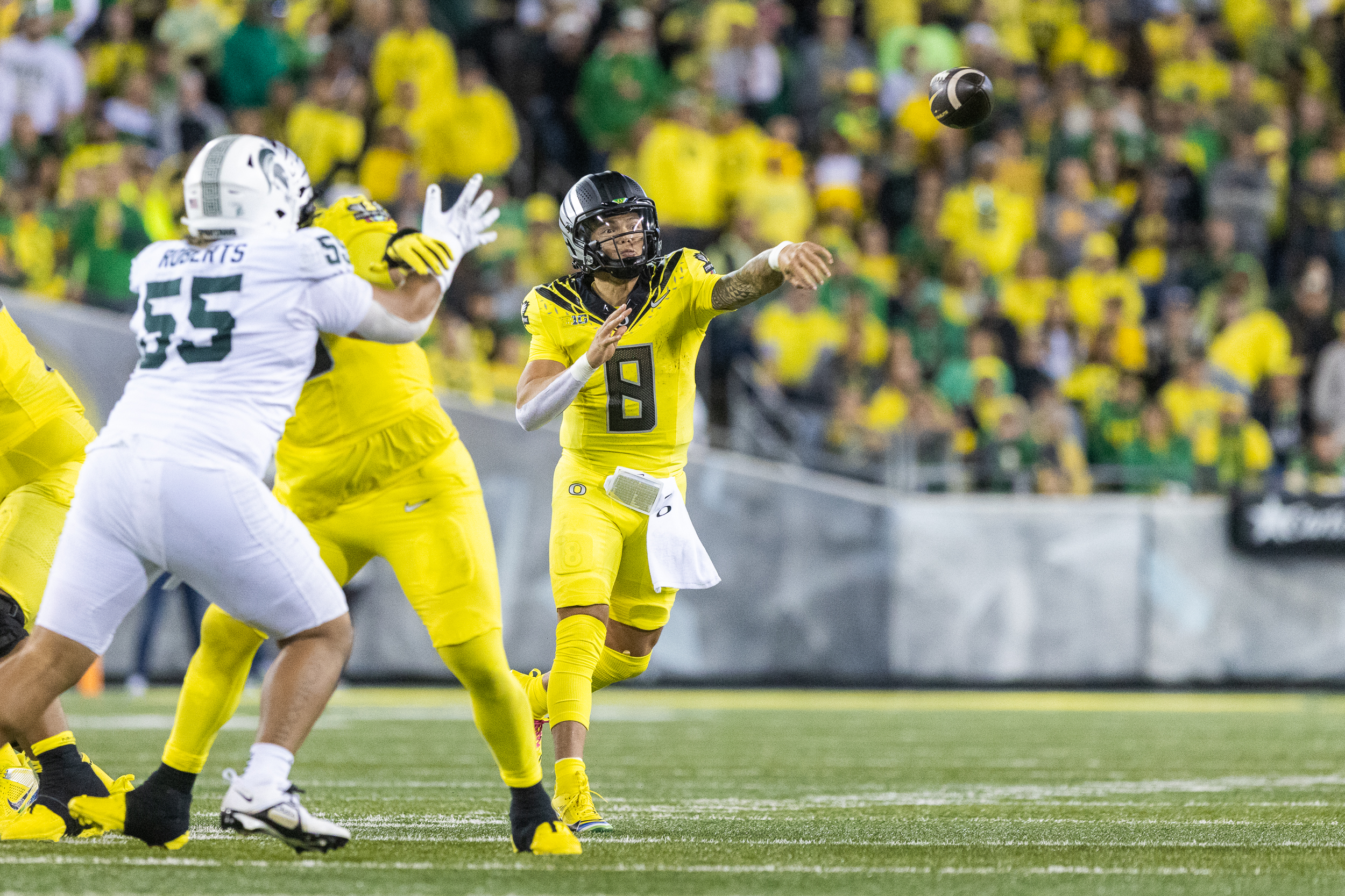 No. 6 Oregon Ducks vs. Michigan State Spartans Oct. 4, 2024