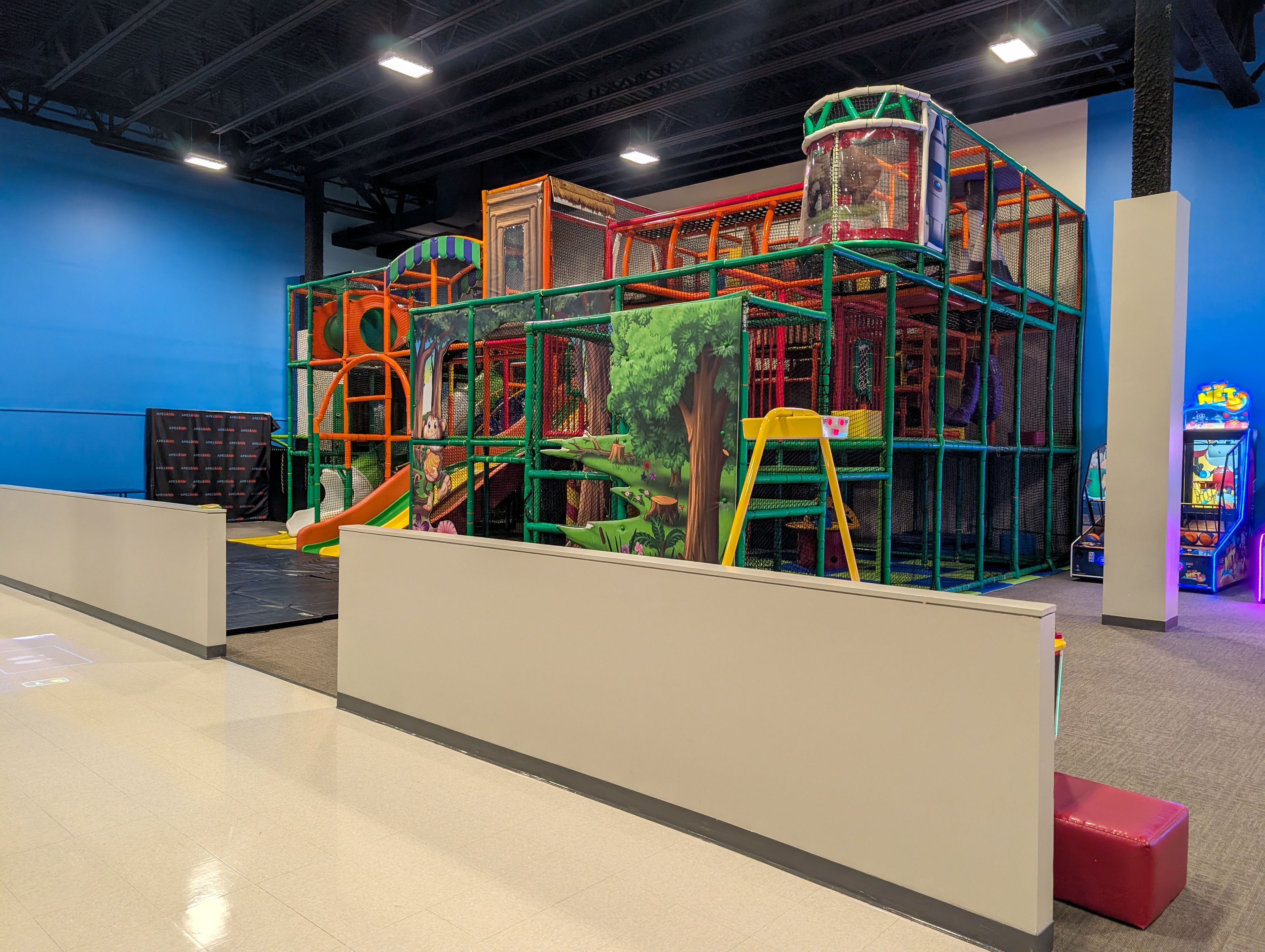 A look around the kids play center at Apex Entertainment Marlborough.