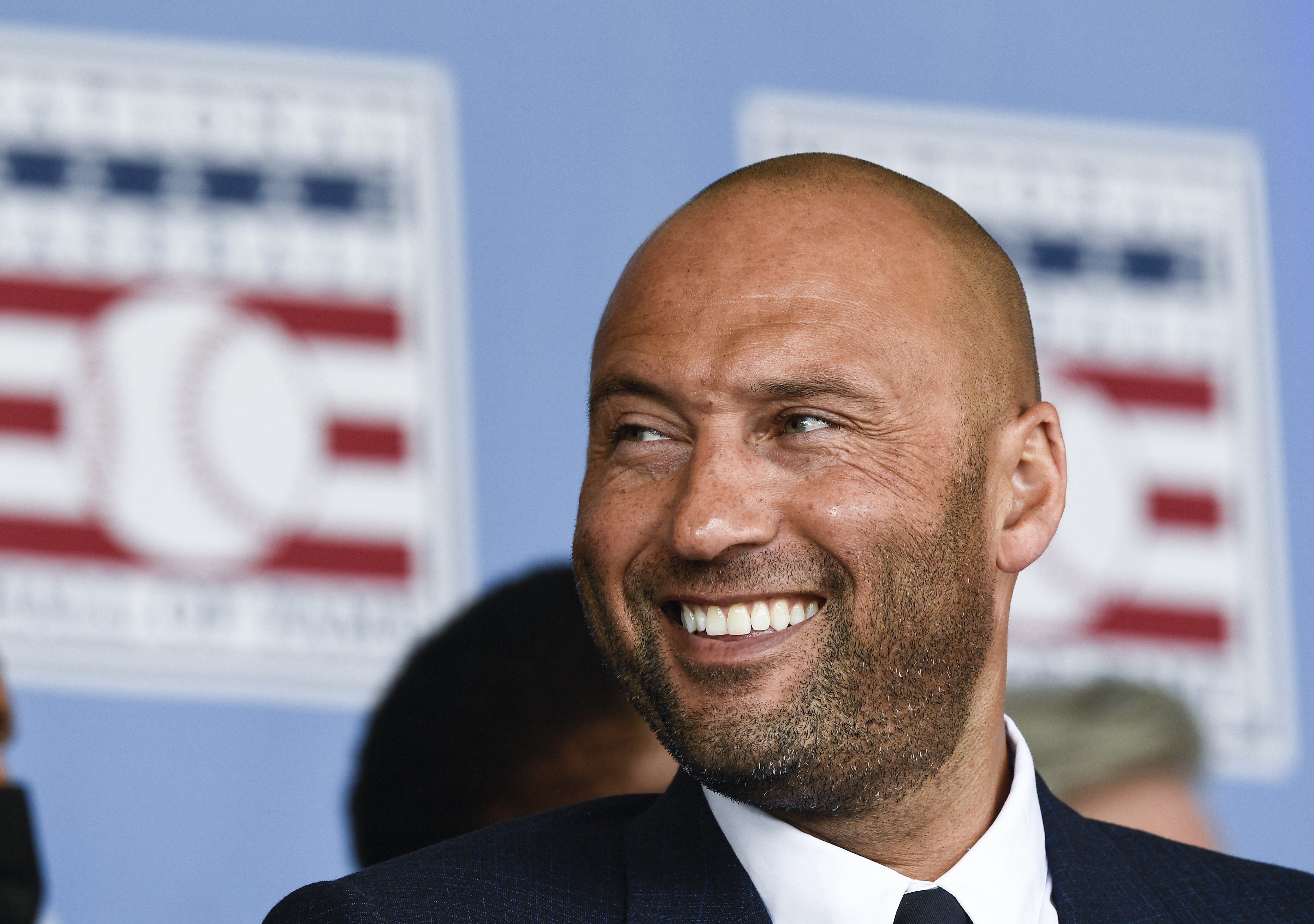 Get lost in the bronze eyes on Derek Jeter's future Hall of Fame plaque
