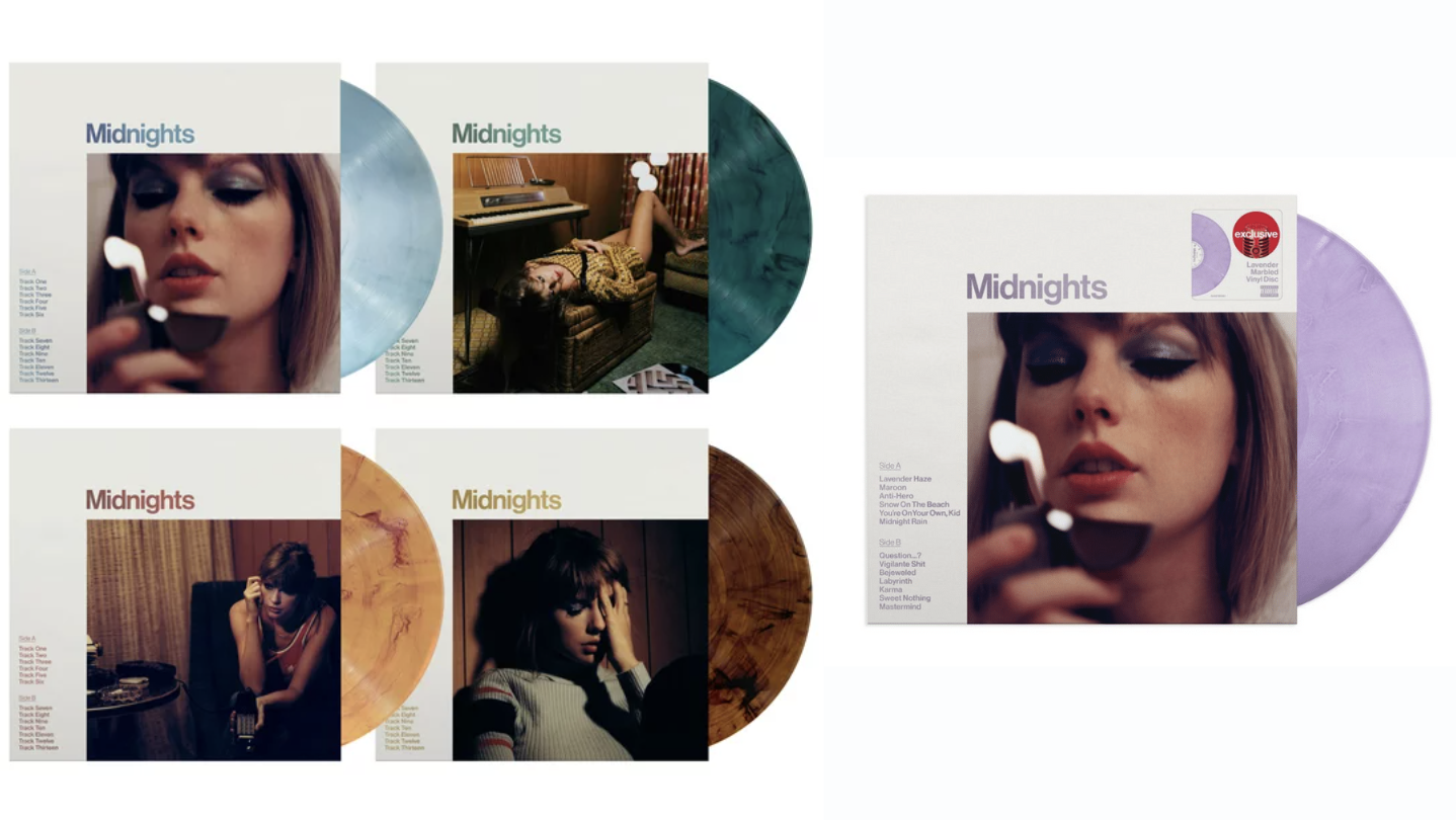 Taylor Swift is releasing four exclusive 'Midnights' vinyls