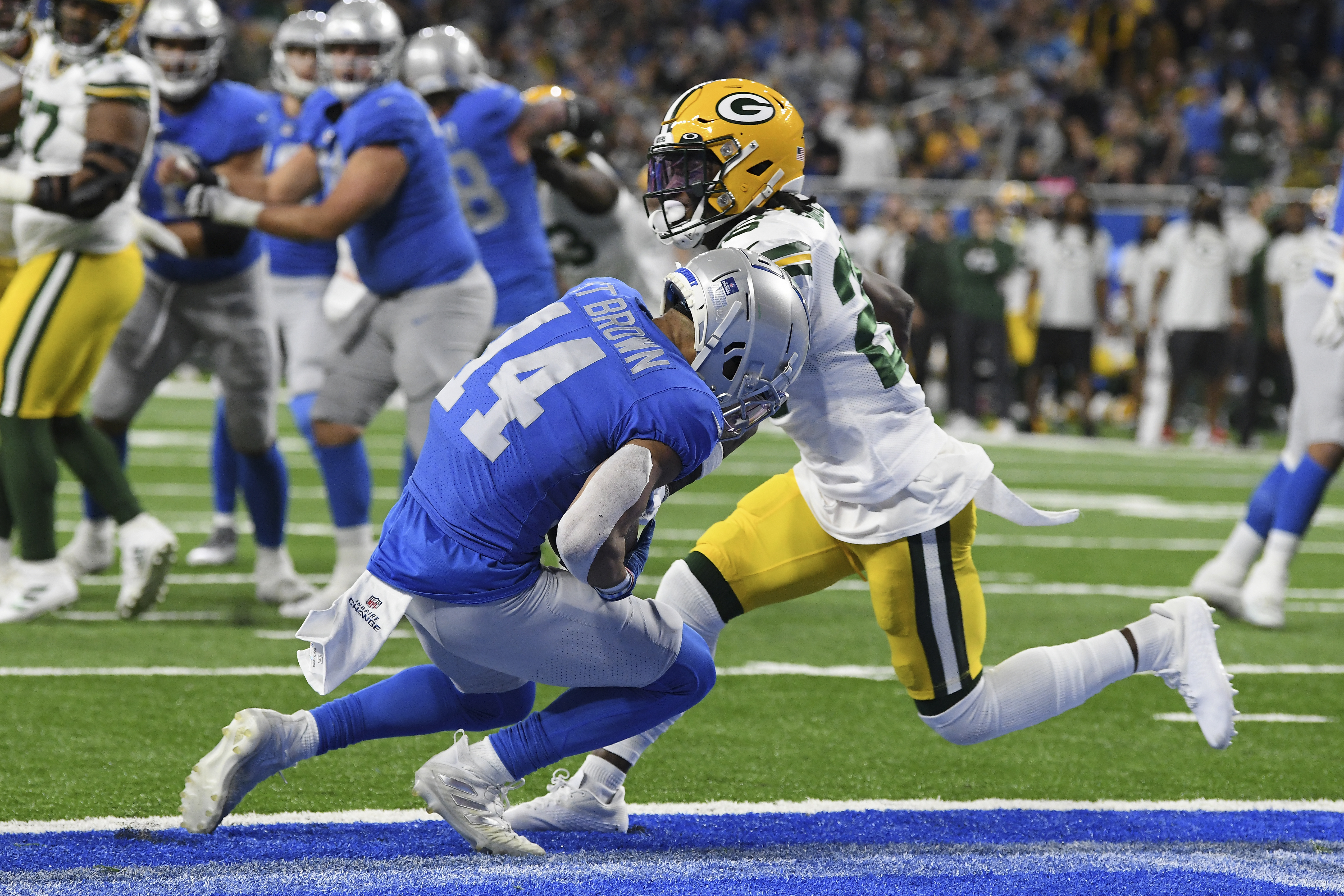 Detroit Lions WR Amon-Ra St. Brown's Savage Reaction to Green Bay