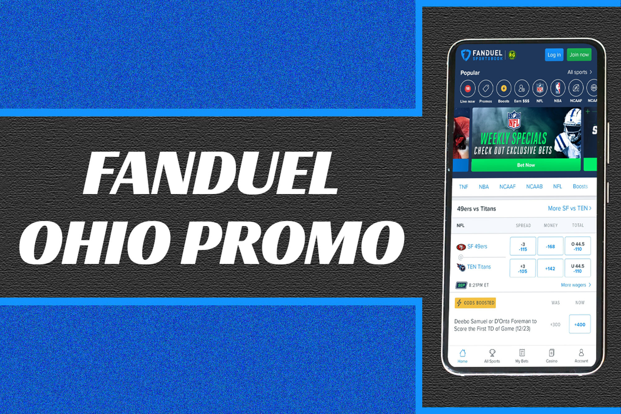 FanDuel Ohio: best sign up bonus for NFL wild card Sunday games