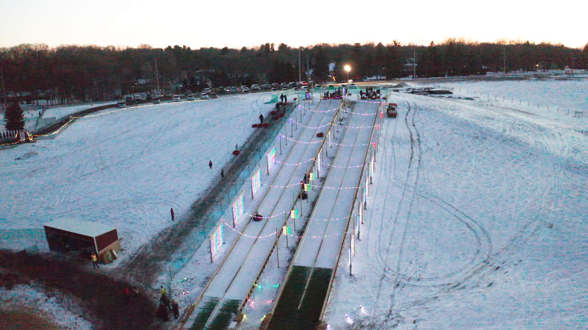 Bowers School Farm Snow Tubing Hill in Bloomfield Hills