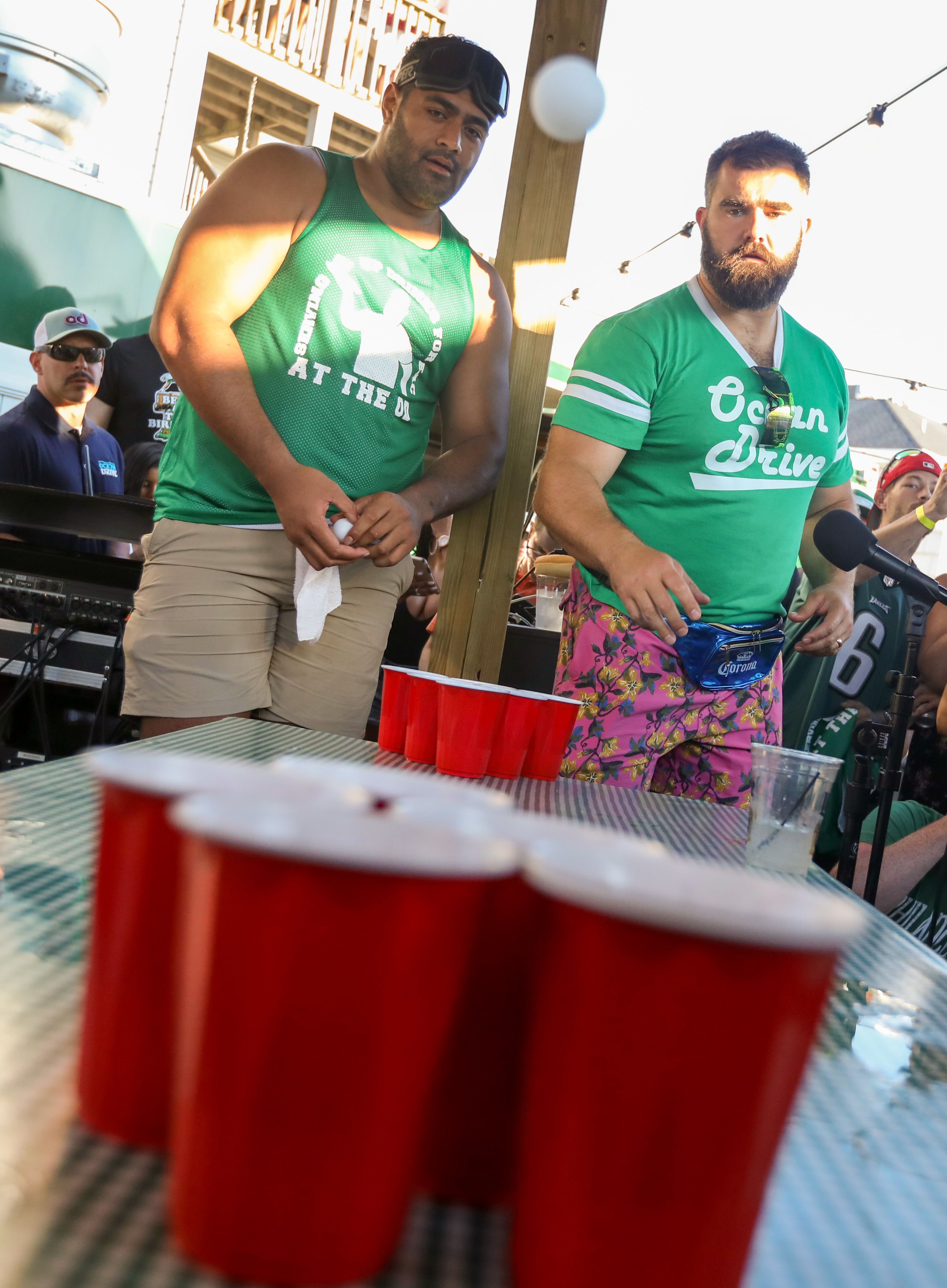 Philadelphia Eagles Jason Kelce hosts celebrity bartending bash at