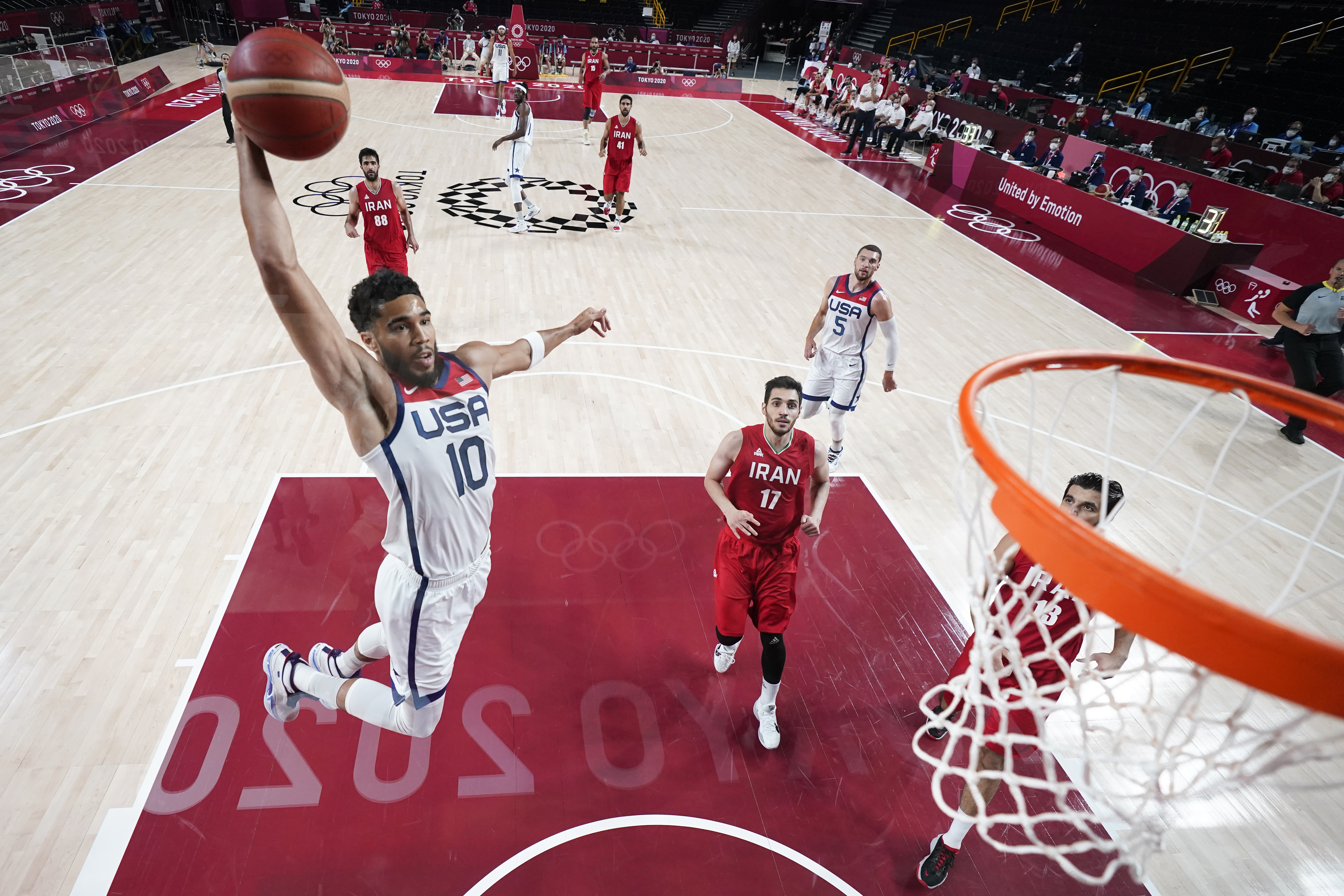 US men's basketball team gets easy Olympics win against Iran