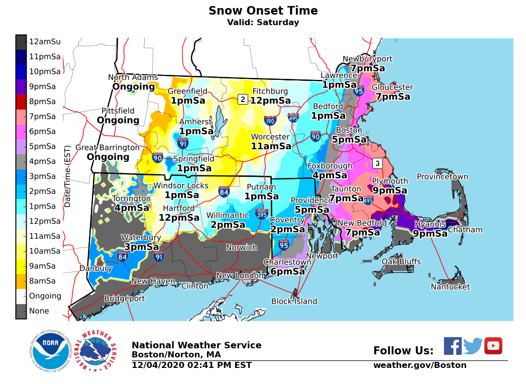 Parts of Massachusetts can expect to see up to 12 inches of snow, high ...