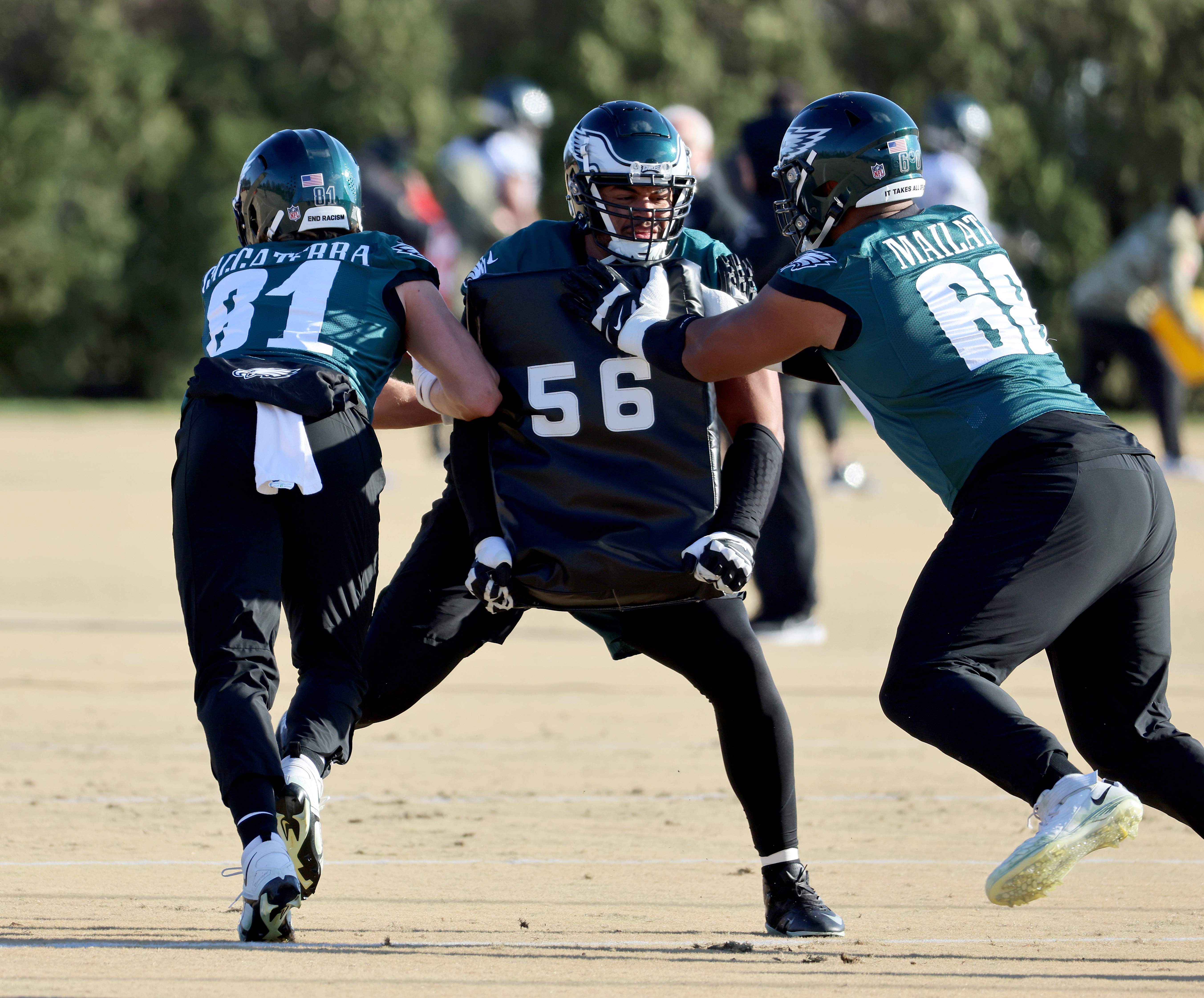 Philadelphia Eagles defensive tackle Jordan Davis (90) stands on the field  during the first half of a NFL preseason football game against the Miami  Dolphins, Saturday, Aug. 27, 2022, in Miami Gardens