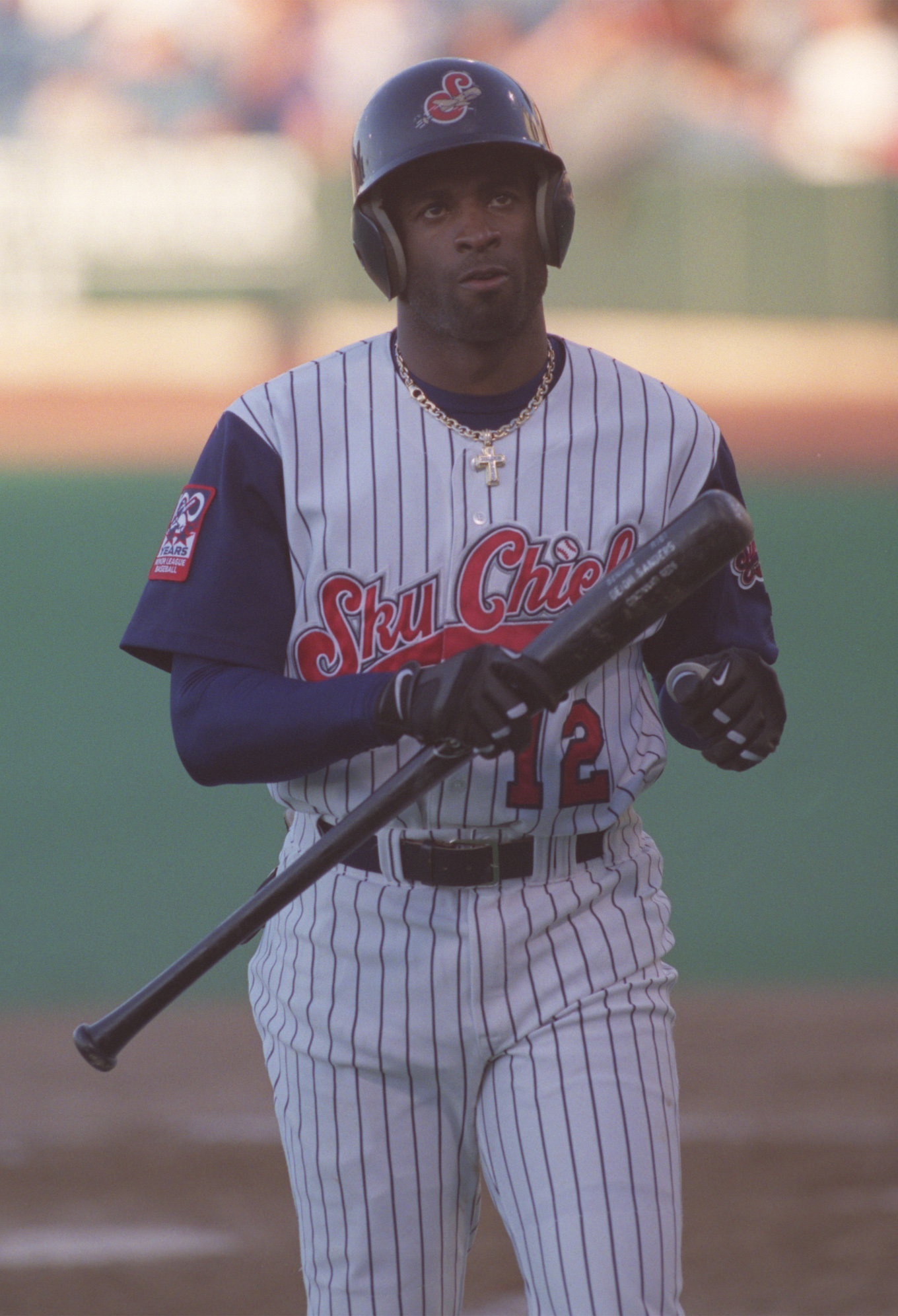 Deion Sanders Cincinnati Reds 1997 Away Baseball Throwback 