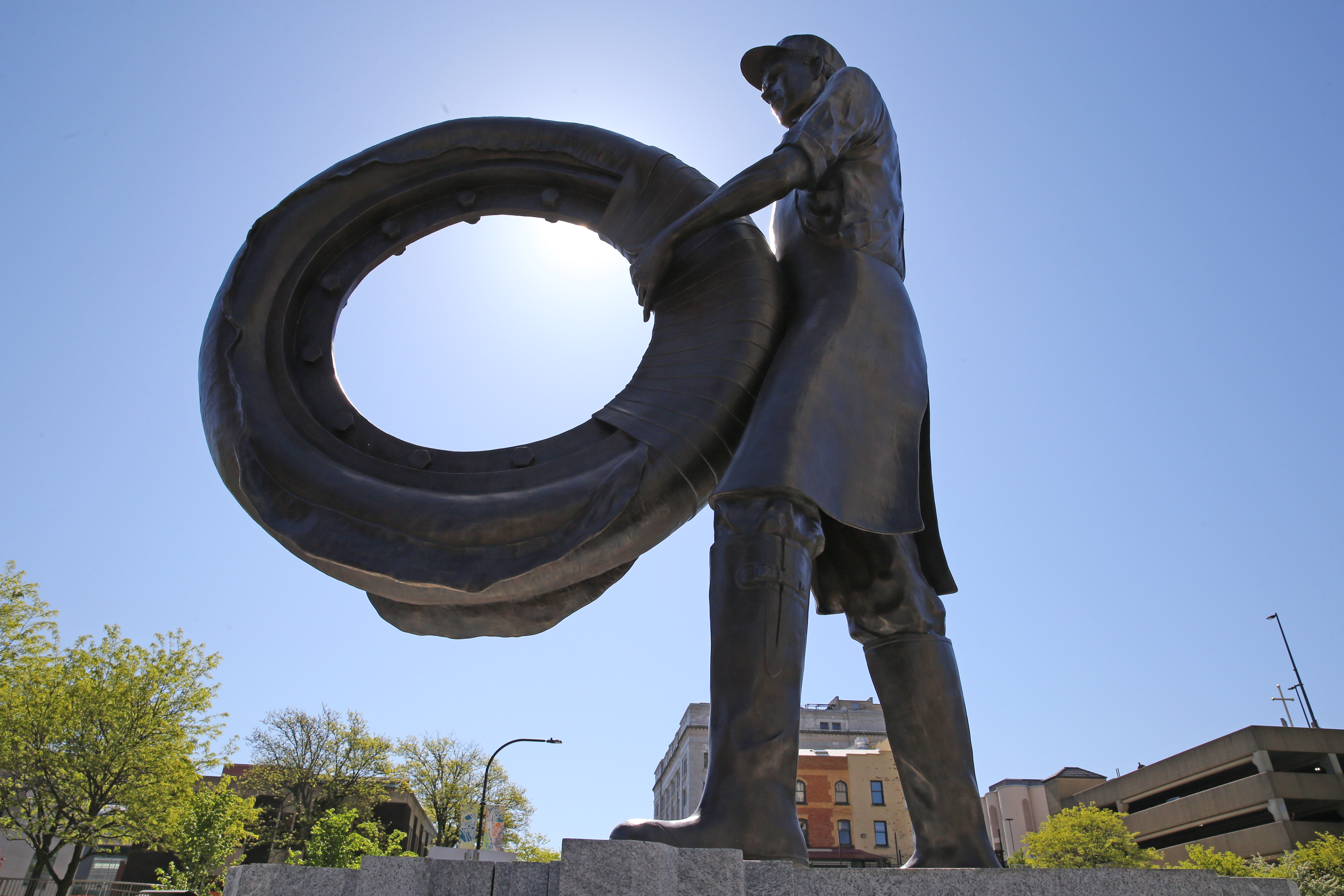 City of Akron unveils Rubber Worker Statue, May 13, 2021