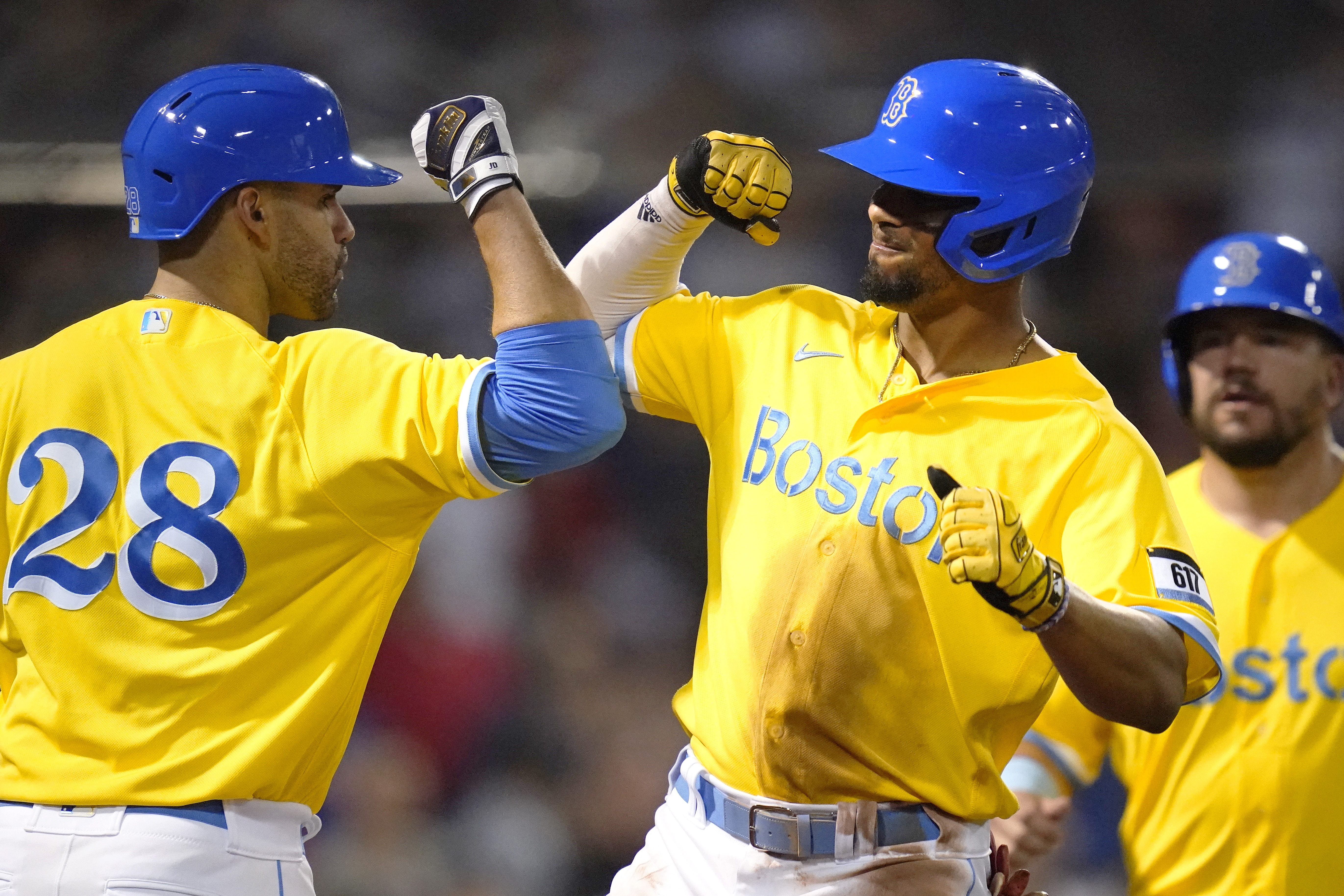 red sox yellow and blue jerseys