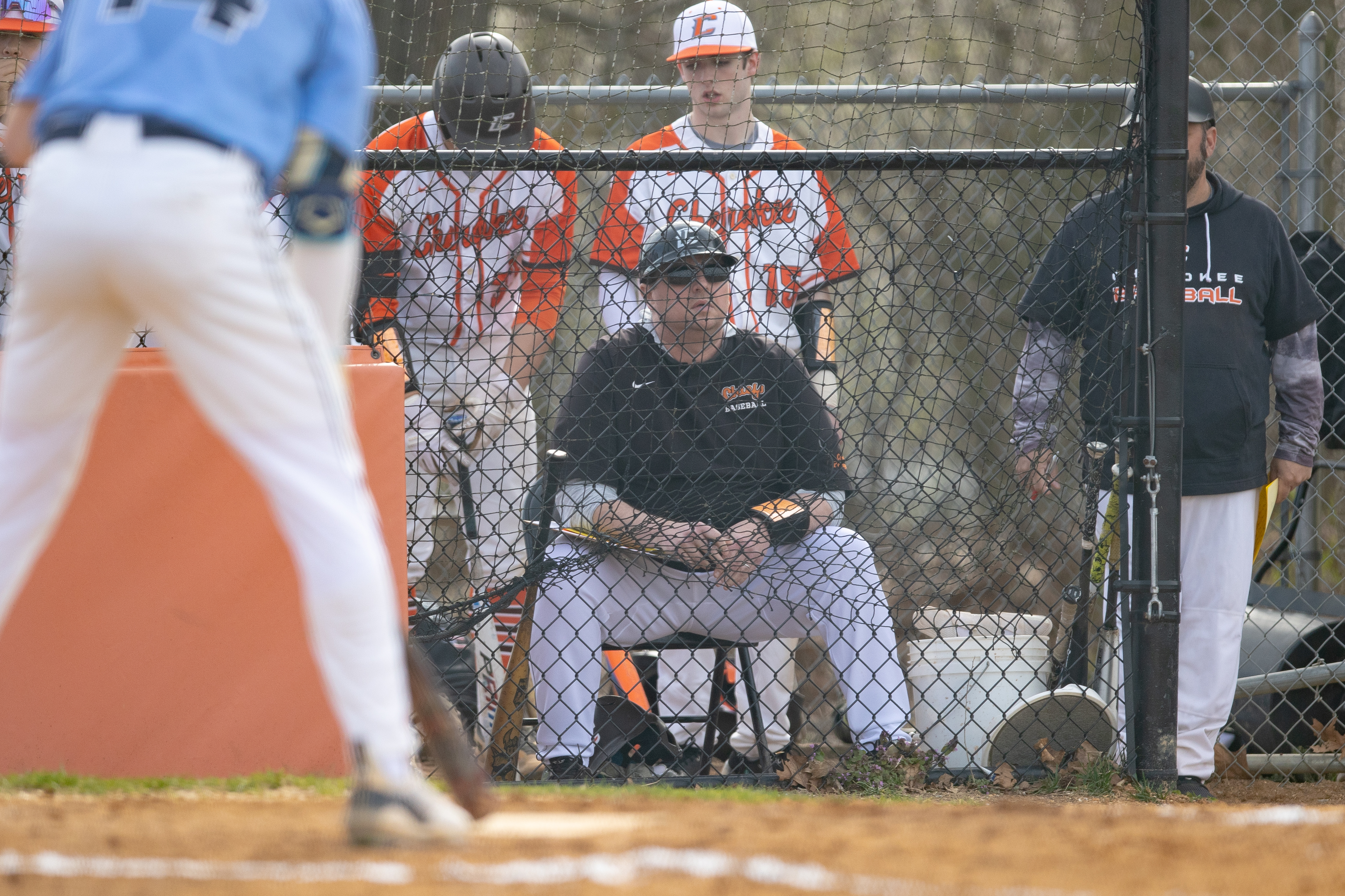 Head Coach Marc Petragnani, of Cherokee, watches his team in Marlton, NJ on Monday, April 3, 2023.