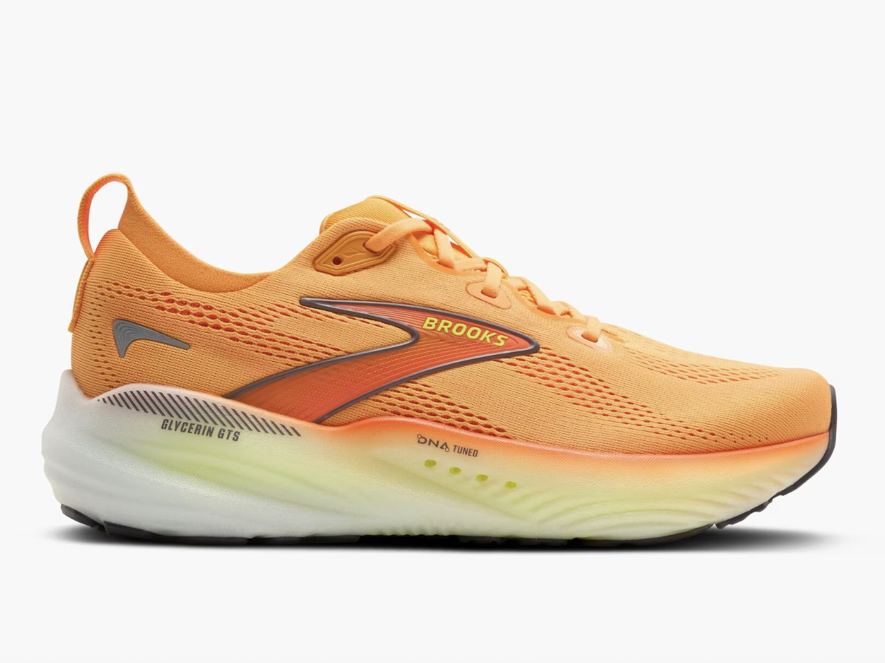 Brooks Adrenaline GTS 22 Men\'s Road Running Shoe in the orange pearl M Sz9 W10.5 Brooks Glycerin GTS 22 Mens Running Shoes - Orange – Start  main image 4