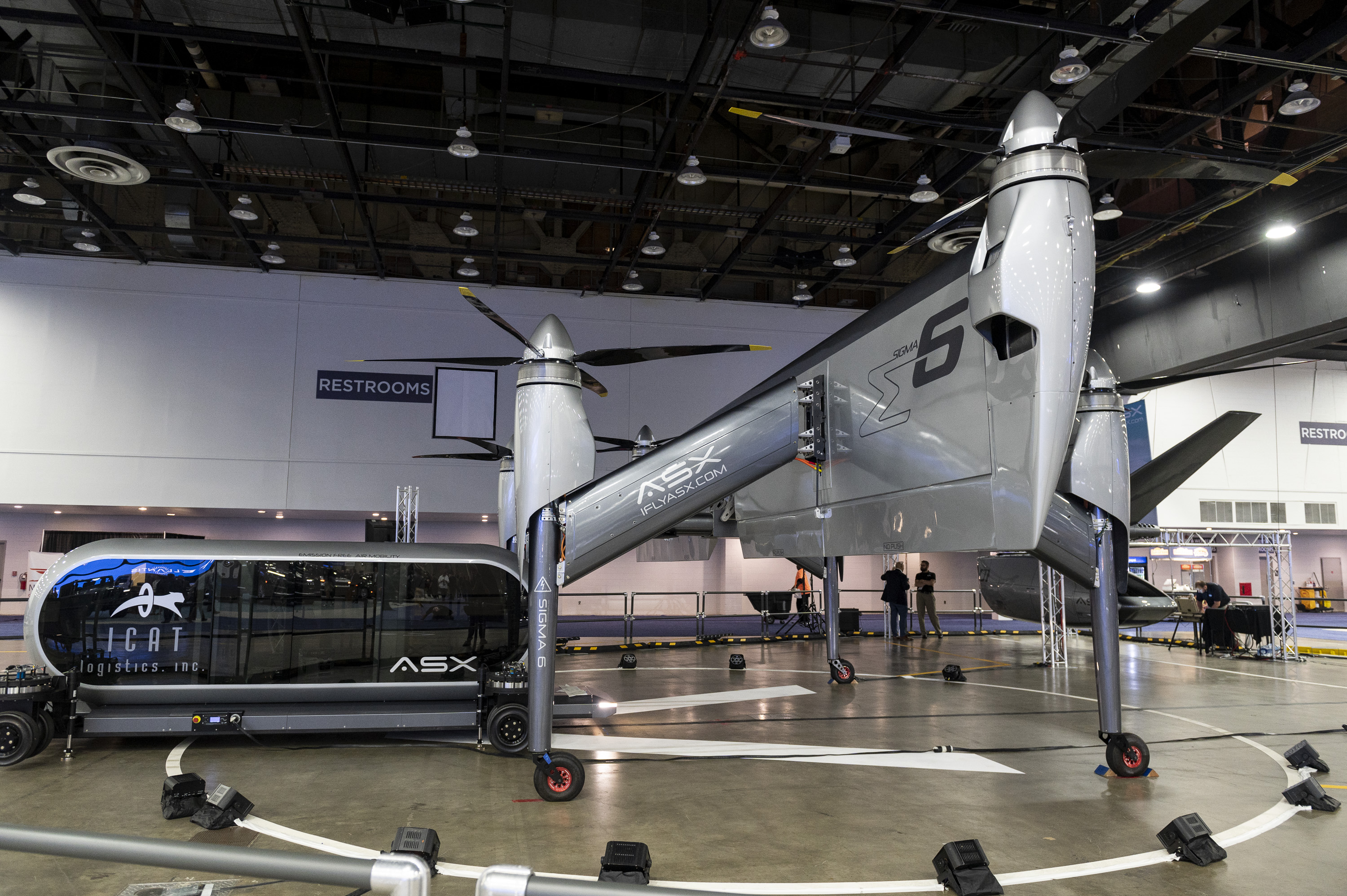 The Airspace Experience Technologies Sigma-6 on display as the 2022 North American International Auto Show begins with media preview day at Huntington Place in Detroit on Wednesday, Sept. 14 2022.