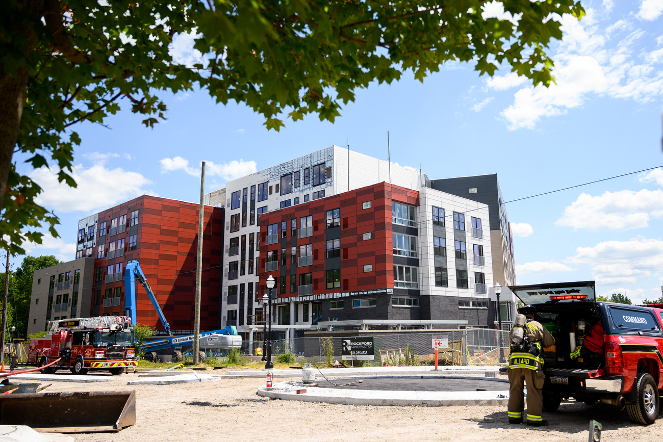 Fire reported at Broadway and Maiden Lane development in Ann Arbor ...