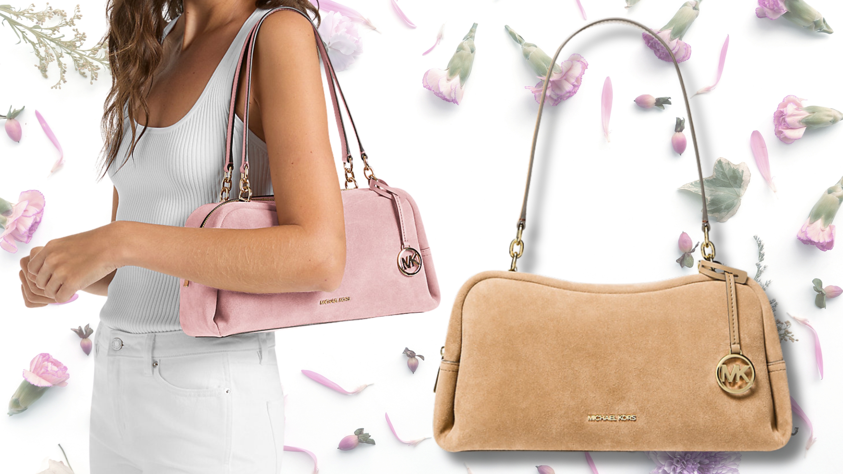 Michael Kors' Cecily suede shoulder bag is on sale for $229 off