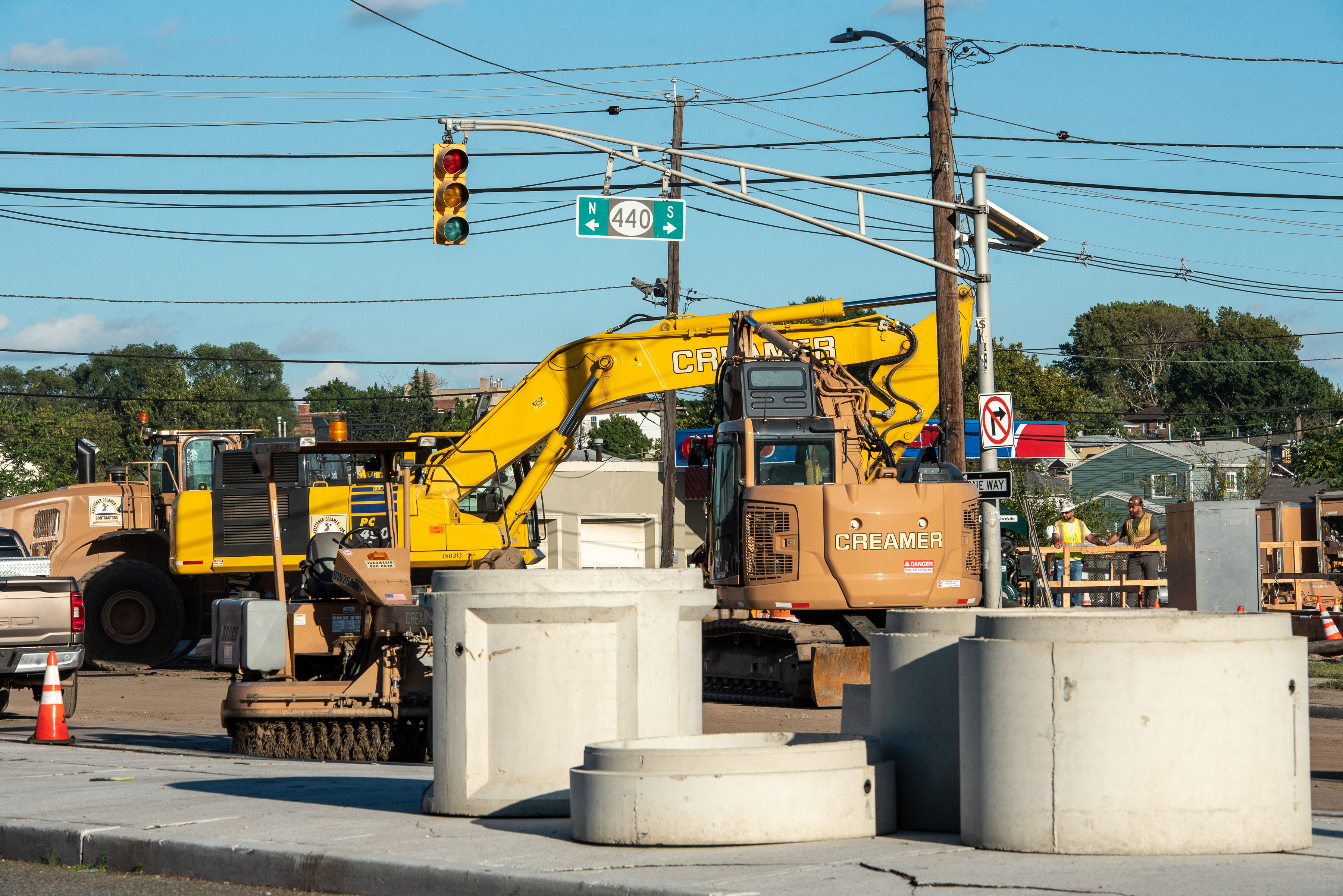 Route 440 sewer repair work in Jersey City 