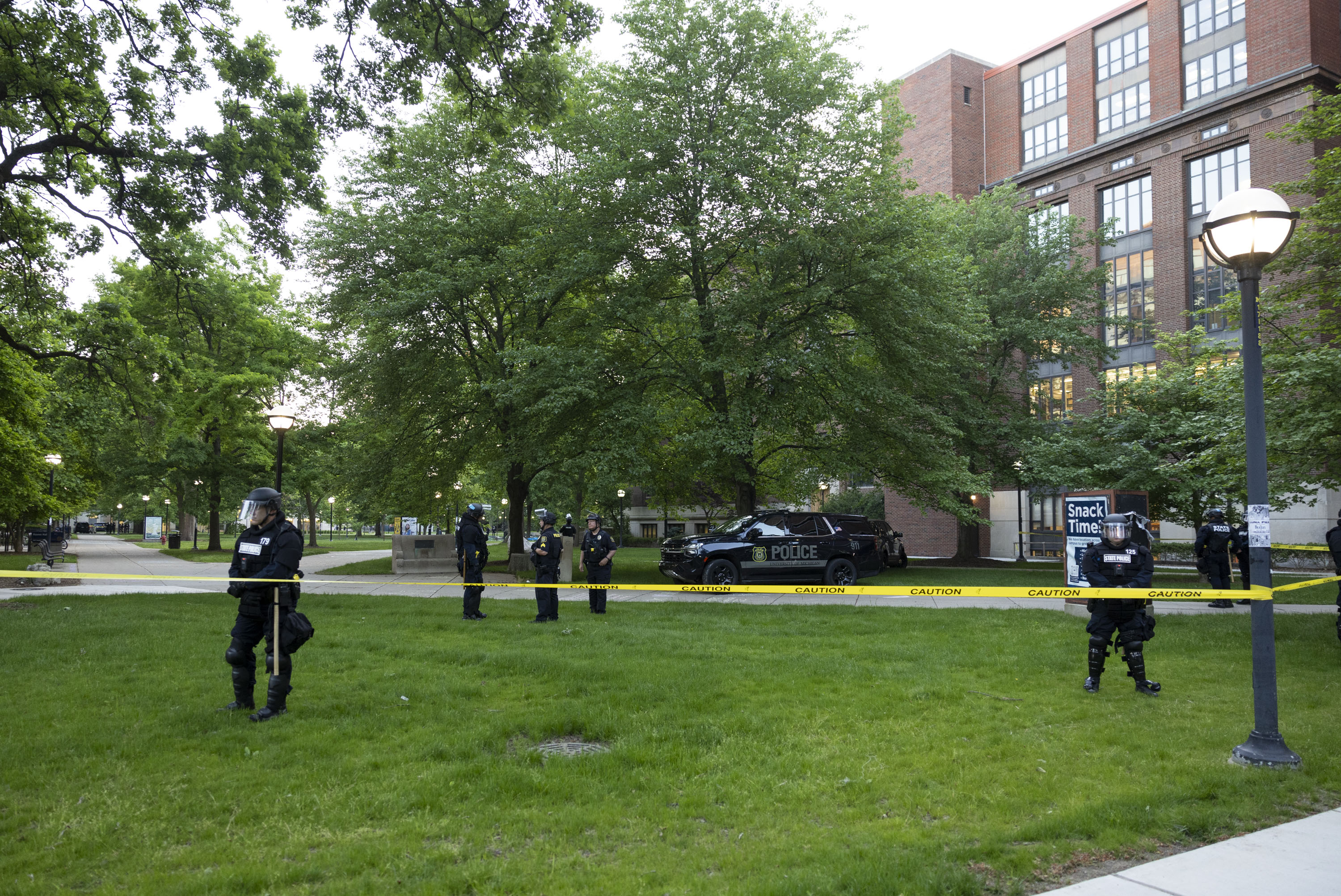 University of Michigan Pro-Palestinian student protester encampment ...