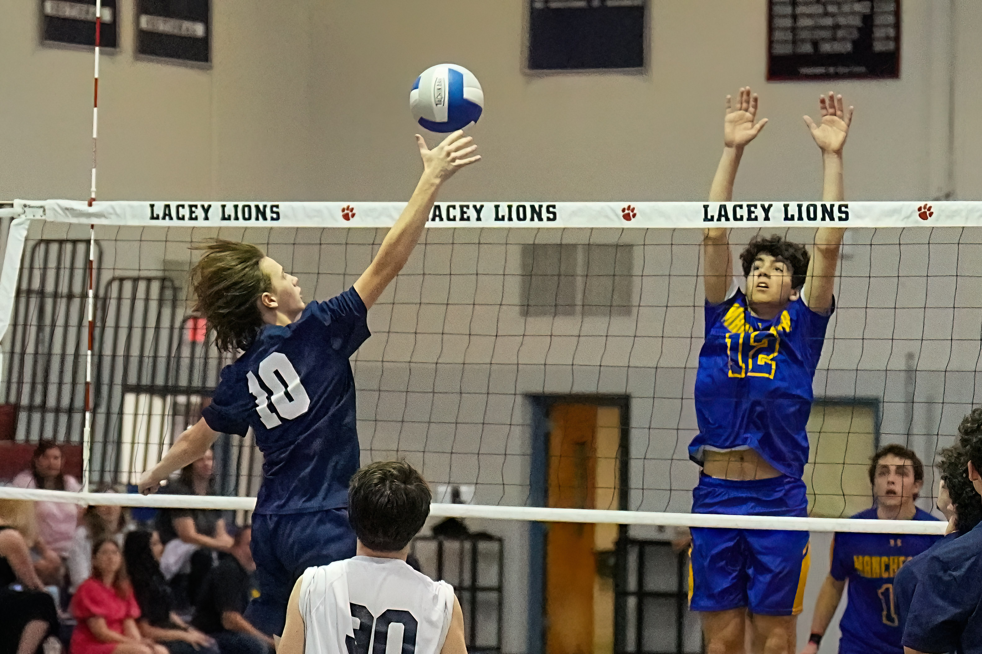 Boys Volleyball Manchester Township defeats Lacey in two games on May