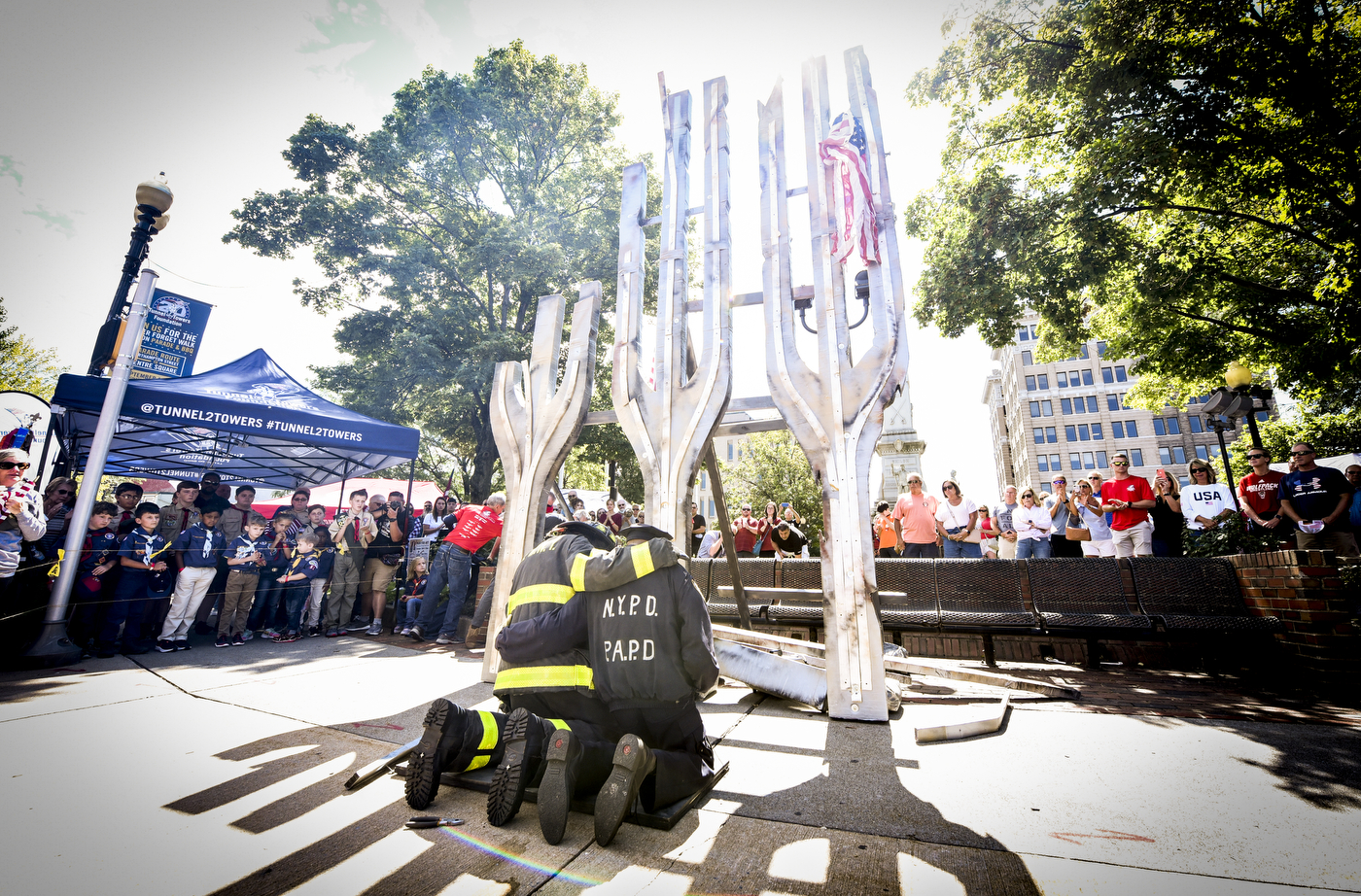 Parade honors 9/11 memorial walk passing through Easton ...