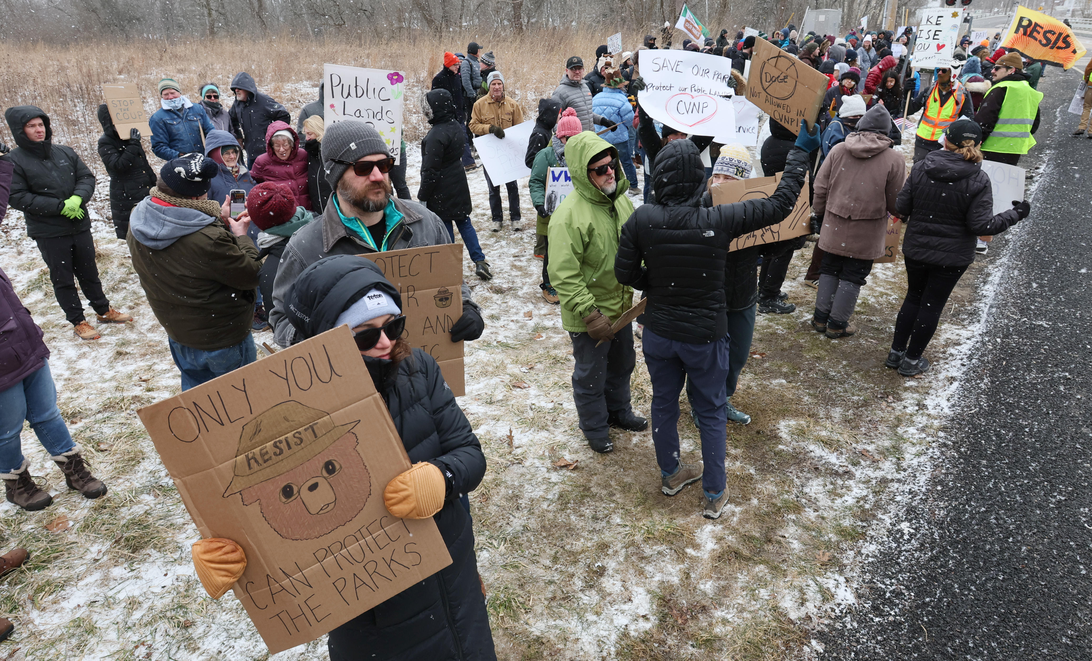Protect Our Public Land protest at Cuyahoga Valley National Park, March ...